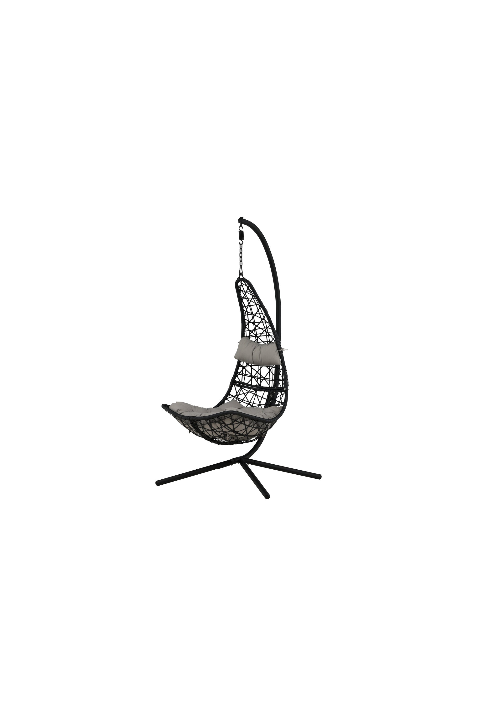 Edinburgh Hängesessel in Schwarz präsentiert im Onlineshop von KAQTU Design AG. Outdoor-Sessel ist von Venture Home