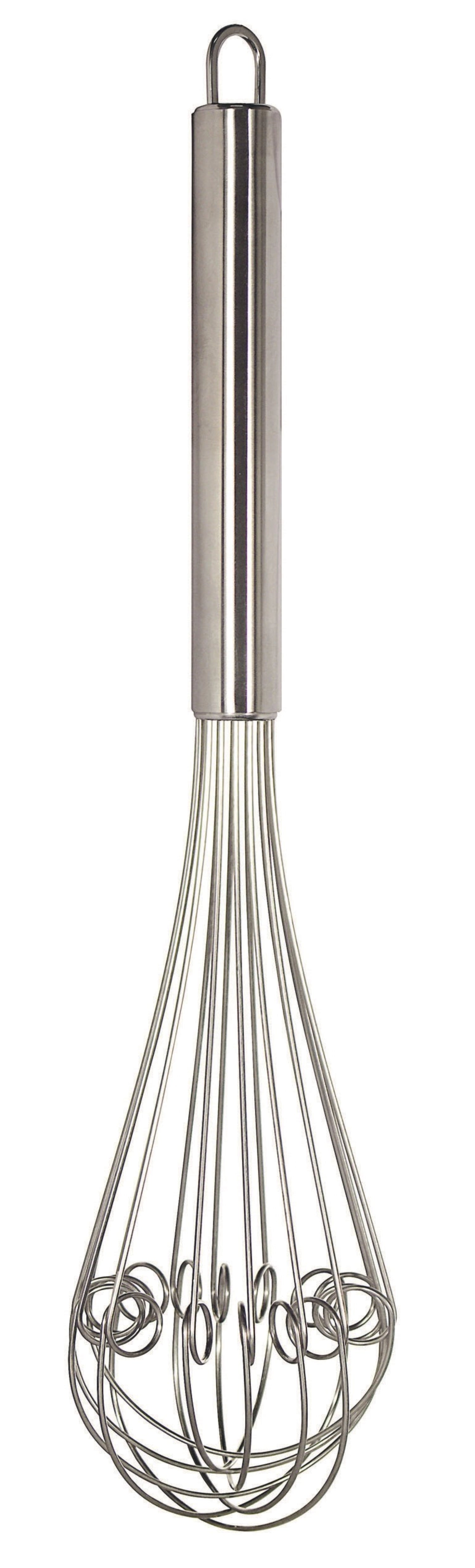 Schwingbesen 35cm Edelstahl Griff D2.5cm, 2mm Draht, 8Drähte