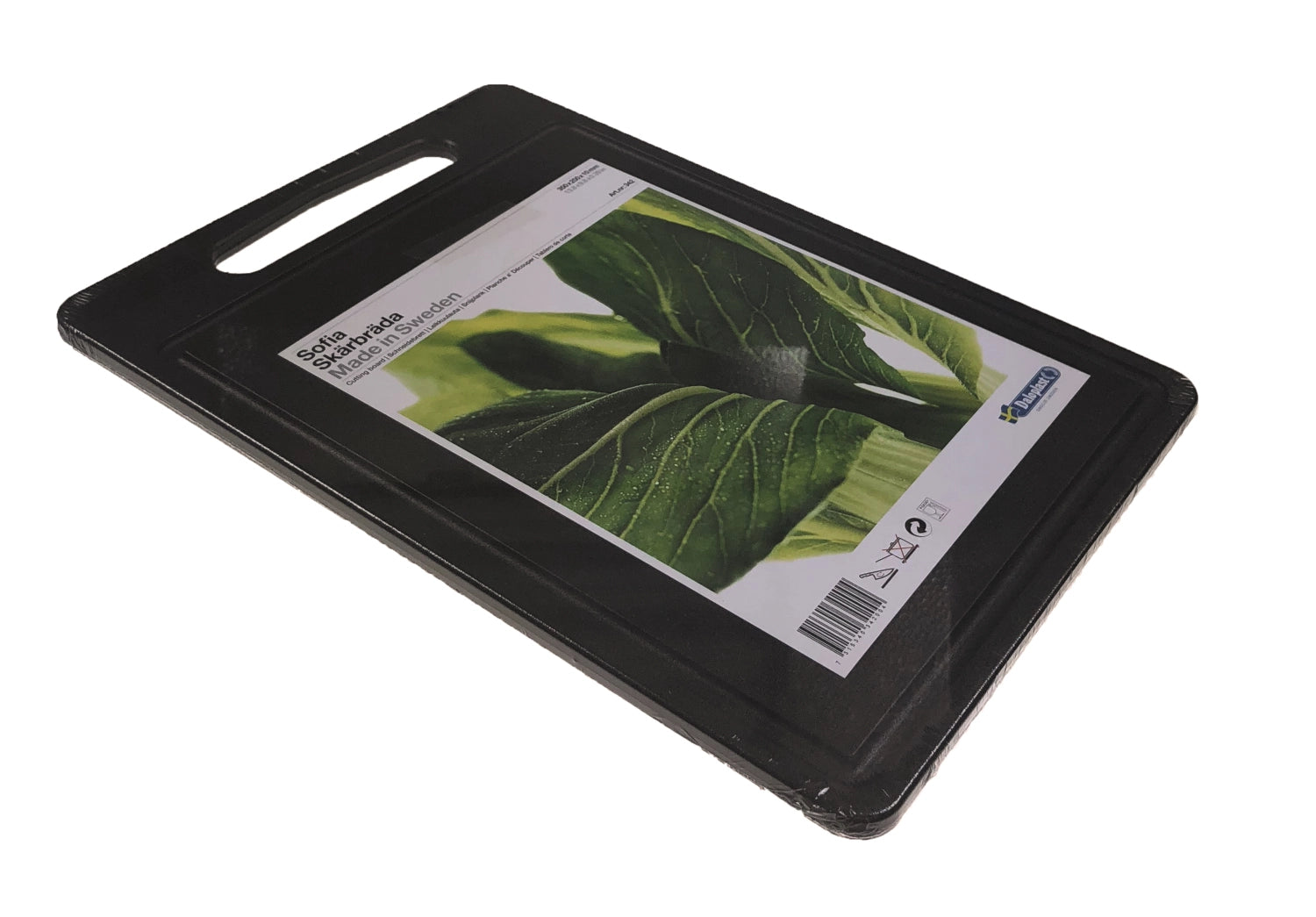 Schneidebrett Sofia 35x25x1cm Griffloch u. Saftrille schwarz