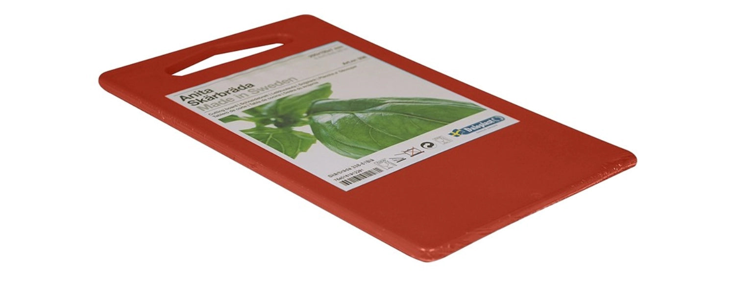 Schneidebrett Anita 25x15x0.7cm mit Griffloch Rot