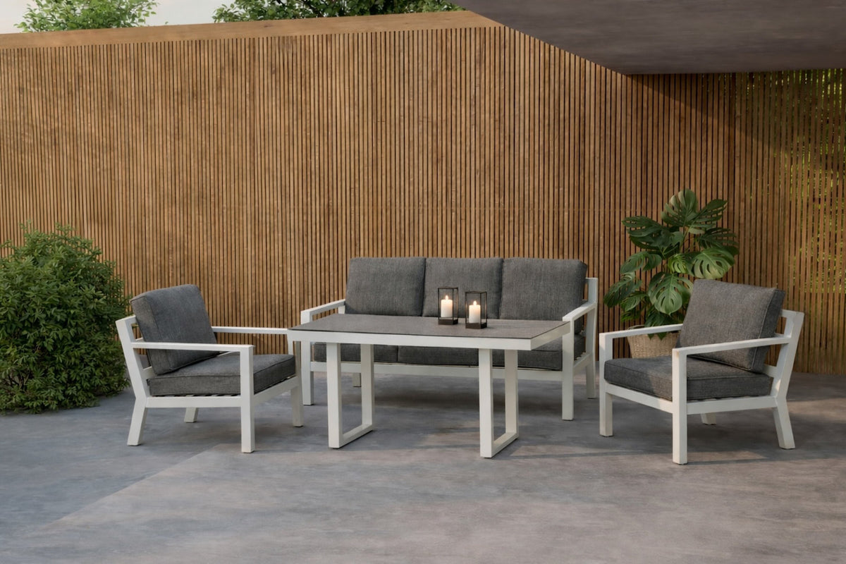 Sofagarnitur Barcelona in Grau präsentiert im Onlineshop von KAQTU Design AG. Loungeset ist von Venture Home