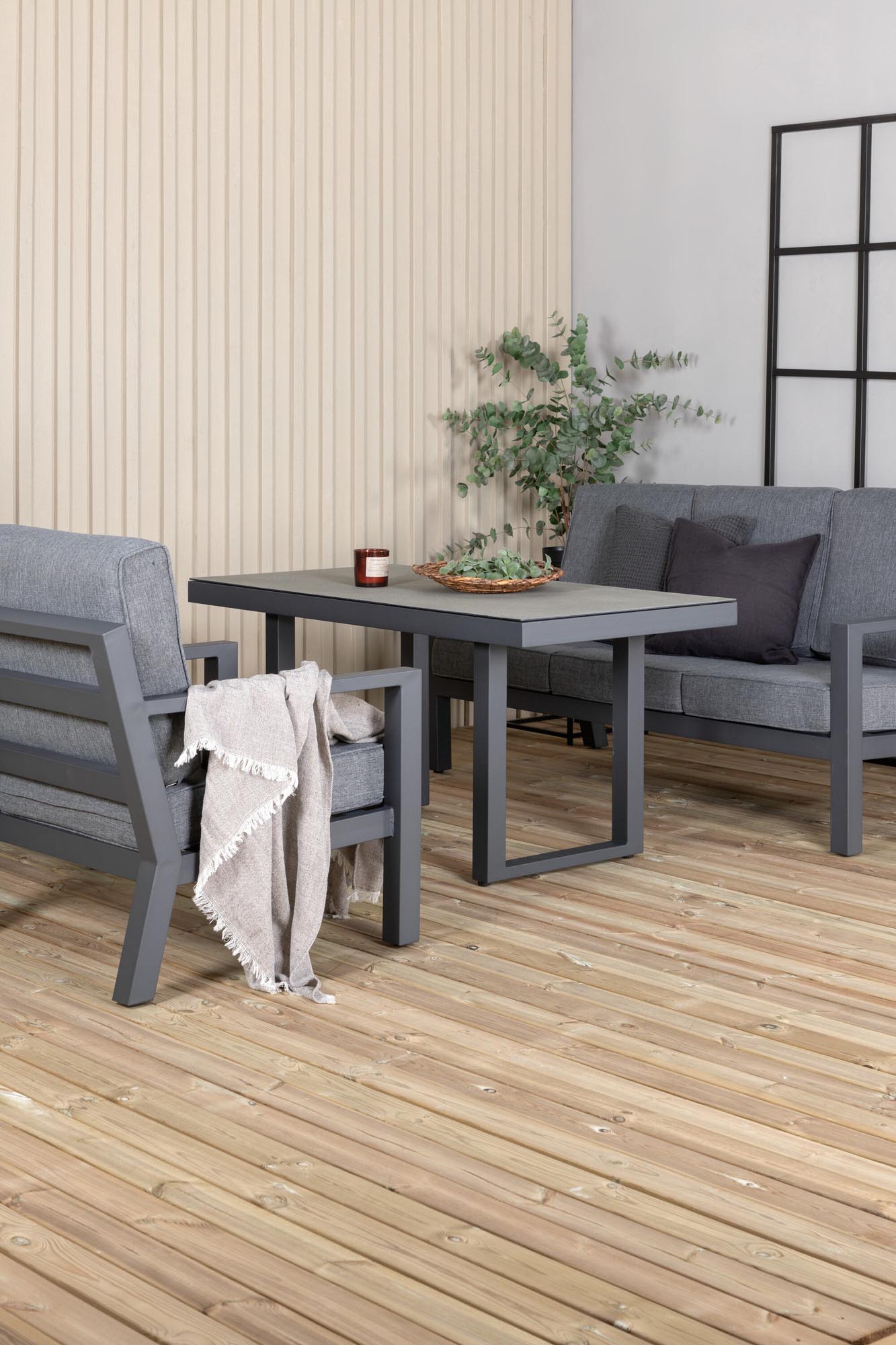 Sofagarnitur Barcelona in Schwarz präsentiert im Onlineshop von KAQTU Design AG. Loungeset ist von Venture Home