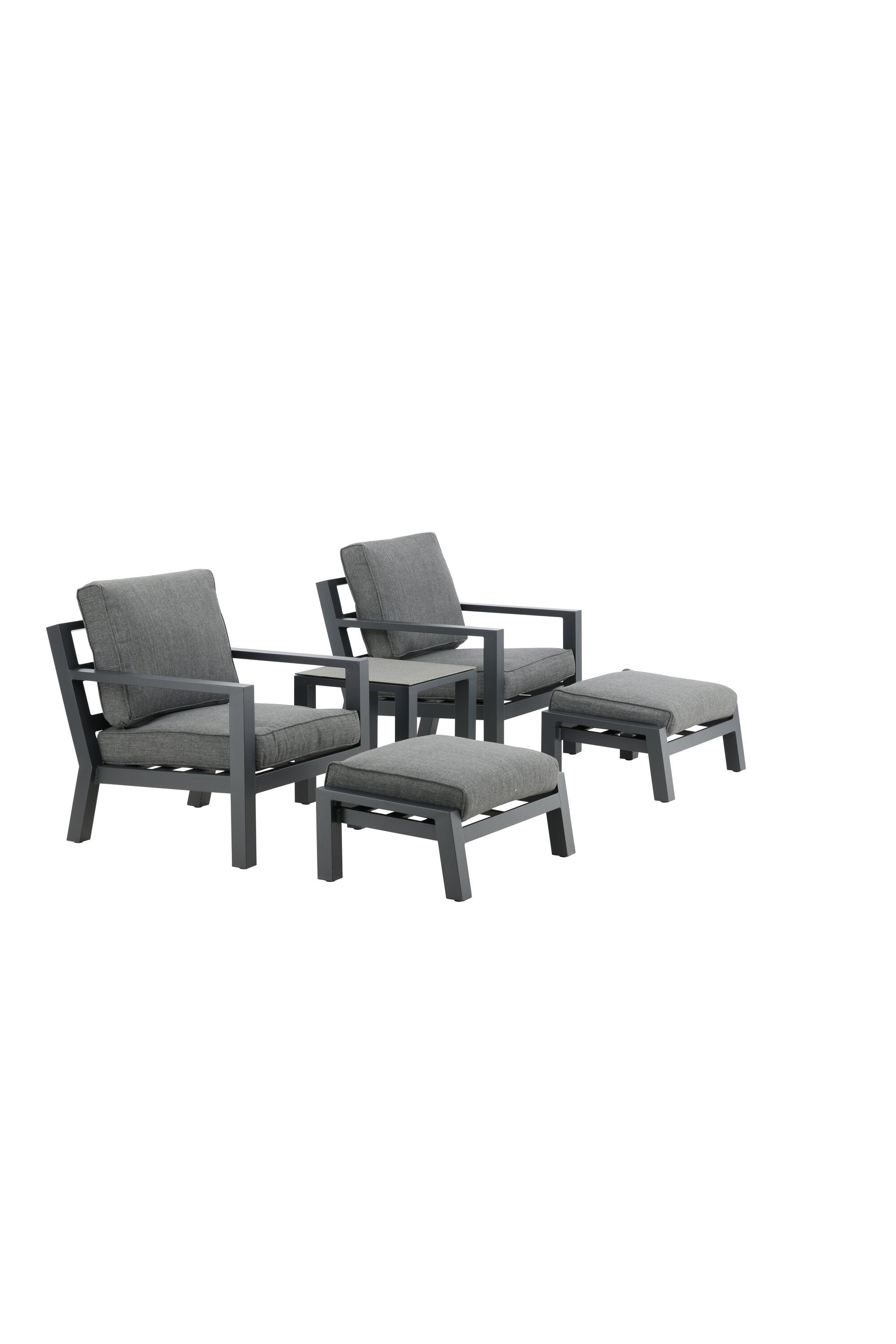 Barcelona Lounge Outdoorset 50cm in Schwarz präsentiert im Onlineshop von KAQTU Design AG. Loungeset ist von Venture Home