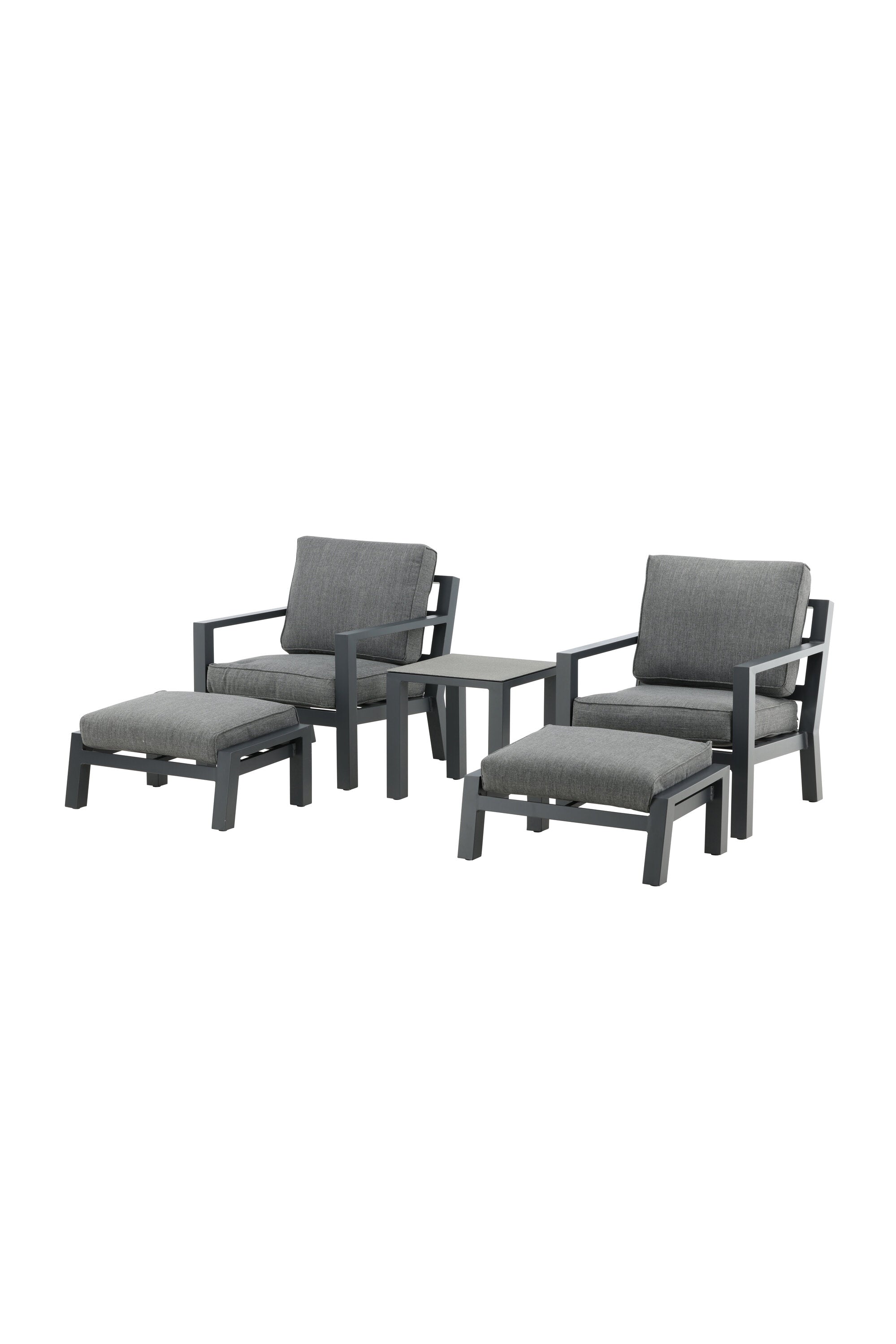 Barcelona Lounge Outdoorset 50cm in Schwarz präsentiert im Onlineshop von KAQTU Design AG. Loungeset ist von Venture Home