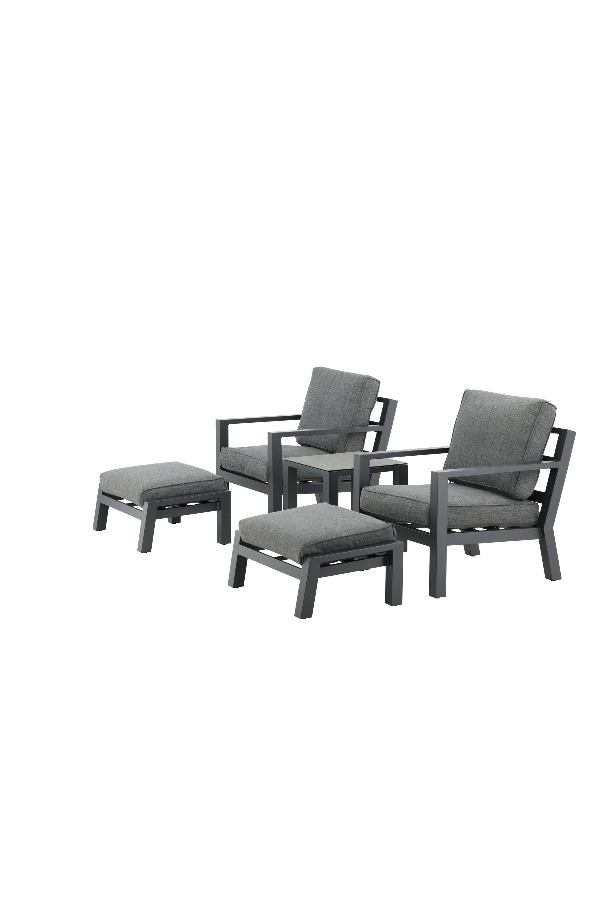 Barcelona Lounge Outdoorset 50cm in Schwarz präsentiert im Onlineshop von KAQTU Design AG. Loungeset ist von Venture Home