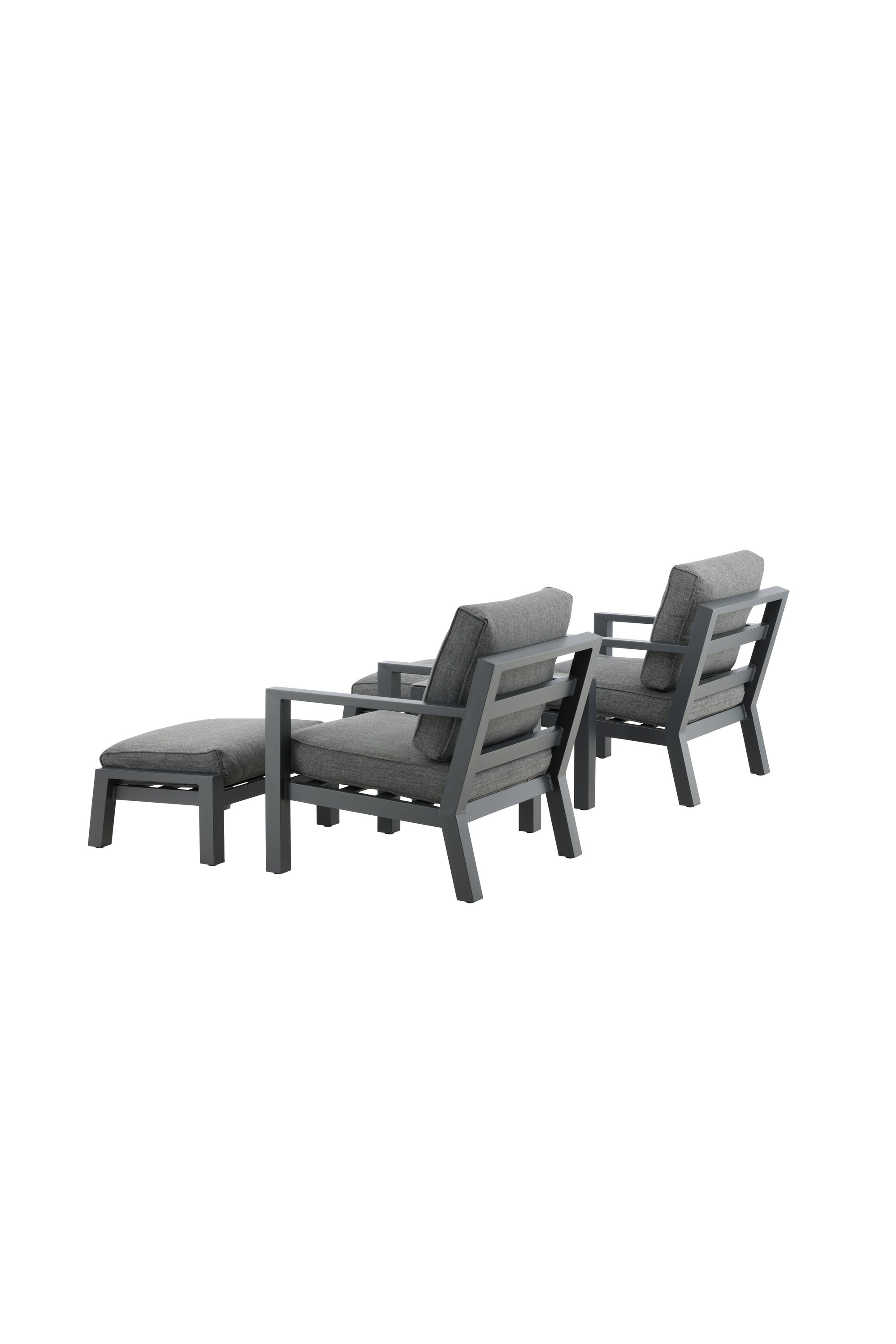 Barcelona Lounge Outdoorset 50cm in Schwarz präsentiert im Onlineshop von KAQTU Design AG. Loungeset ist von Venture Home