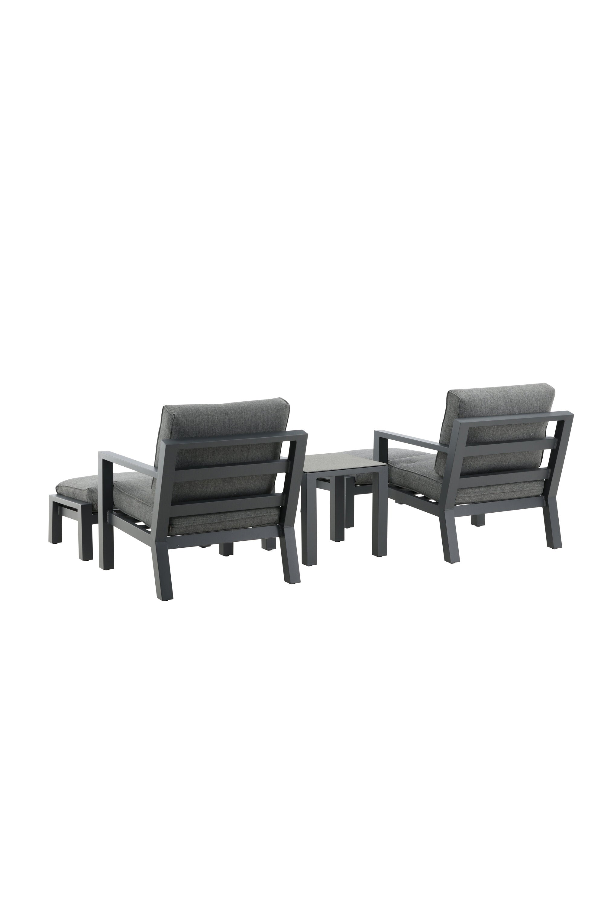 Barcelona Lounge Outdoorset 50cm in Schwarz präsentiert im Onlineshop von KAQTU Design AG. Loungeset ist von Venture Home