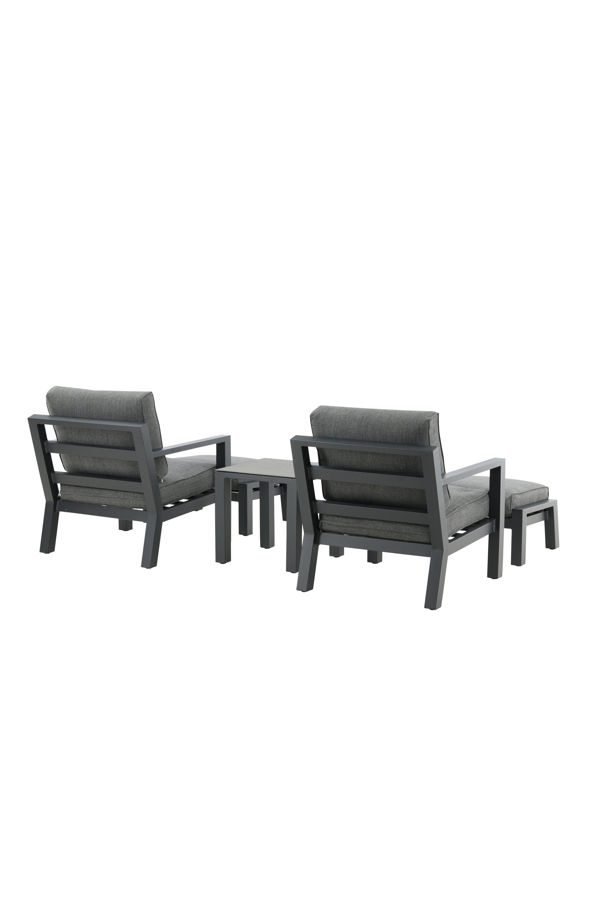 Barcelona Lounge Outdoorset 50cm in Schwarz präsentiert im Onlineshop von KAQTU Design AG. Loungeset ist von Venture Home