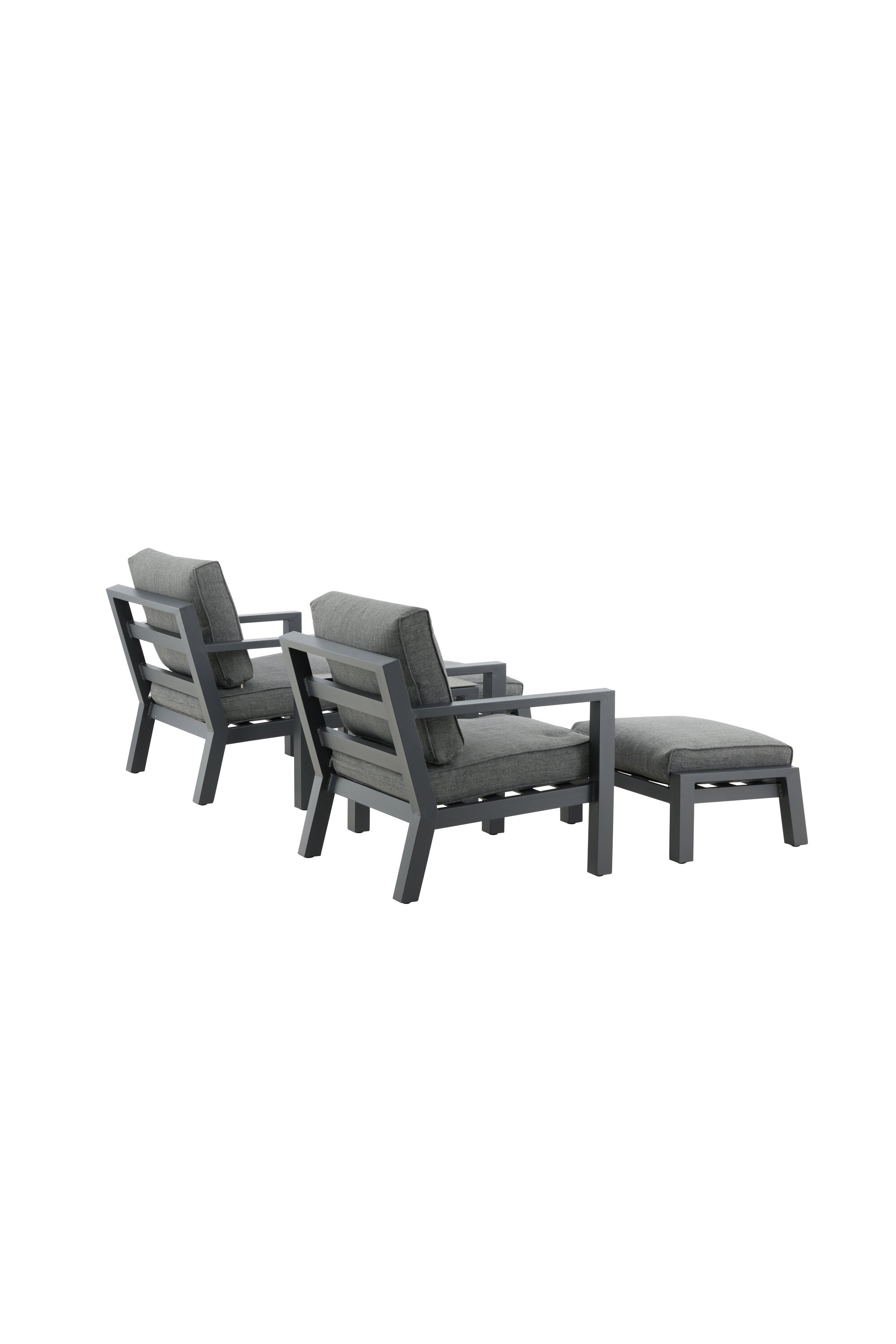 Barcelona Lounge Outdoorset 50cm in Schwarz präsentiert im Onlineshop von KAQTU Design AG. Loungeset ist von Venture Home