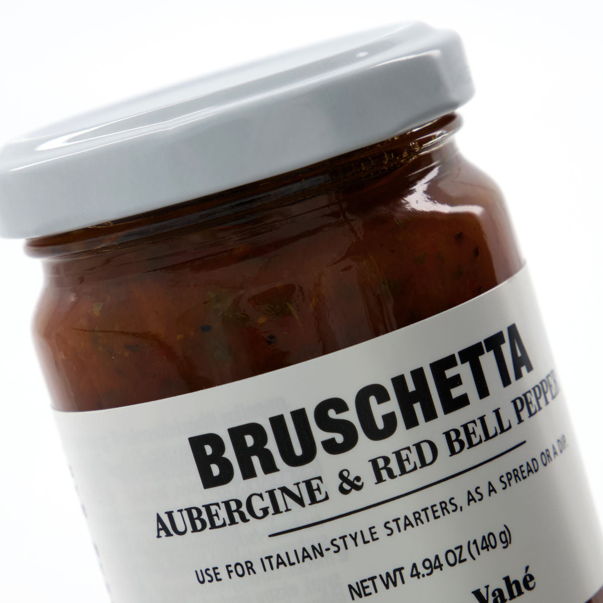 Bruschetta, aubergine & red bell Pfeffer in  präsentiert im Onlineshop von KAQTU Design AG. Lebensmittel ist von Nicolas Vahé