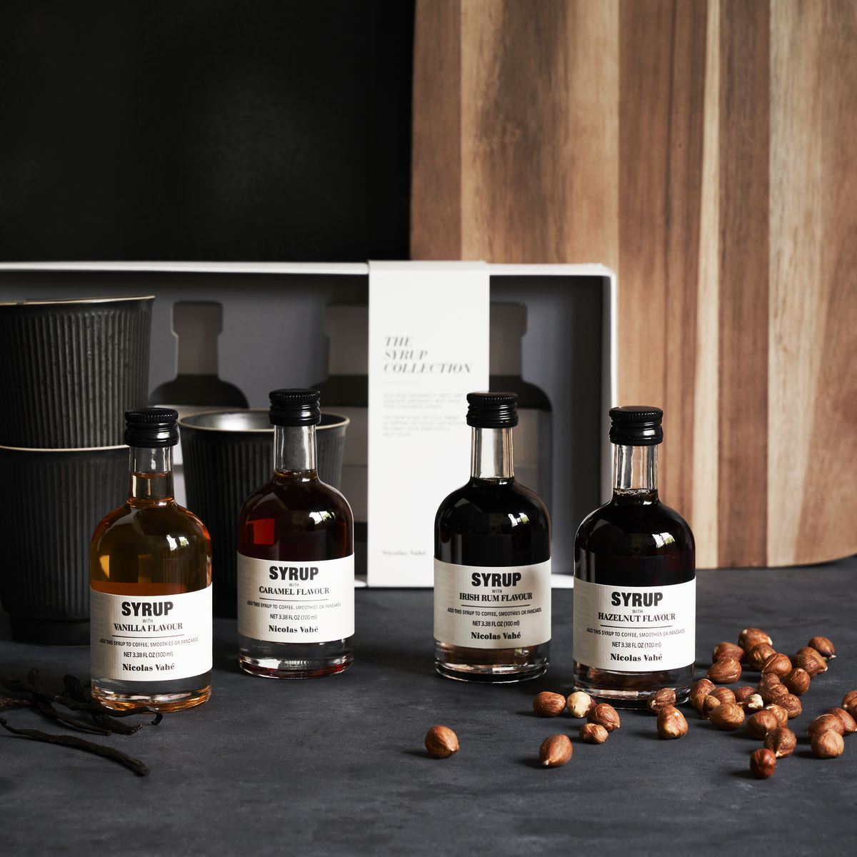 Geschenkbox, Nicolas Vahé The syrup collection 4 x 1 cl. in  präsentiert im Onlineshop von KAQTU Design AG. Geschenksets ist von Nicolas Vahé