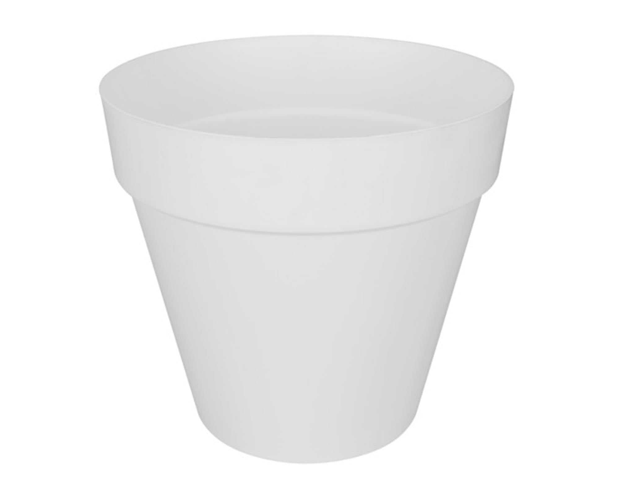 ELHO Pflanzengefäss Loft Urban rund weiss ø 19x18 cm in  präsentiert im Onlineshop von KAQTU Design AG. Pflanzentopf Outdoor ist von ELHO