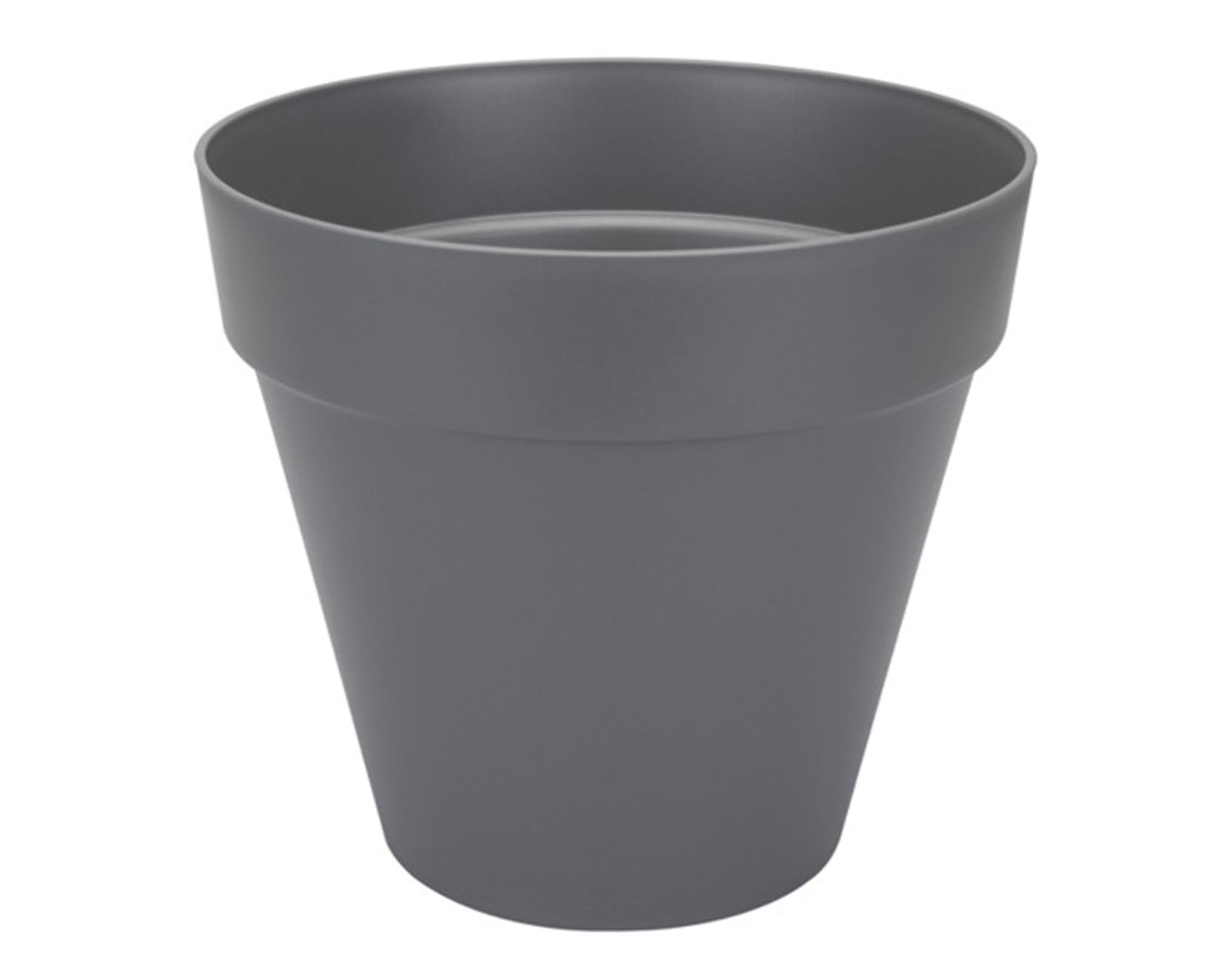 ELHO Pflanzengefäss Loft Urban rund anthrazit ø 19x18 cm in  präsentiert im Onlineshop von KAQTU Design AG. Pflanzentopf Outdoor ist von ELHO