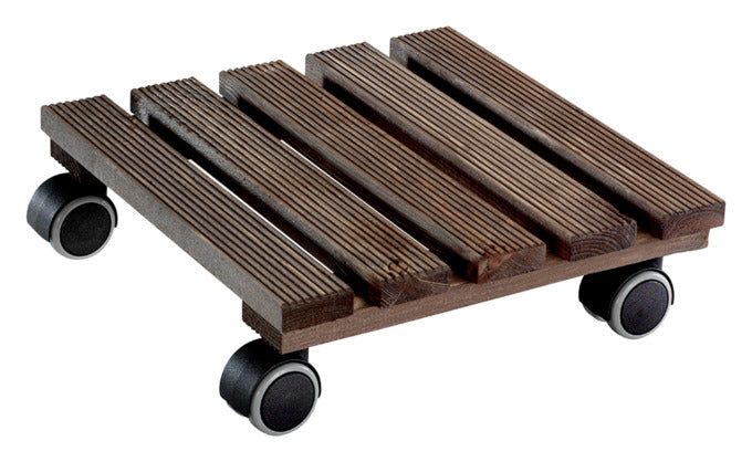 WAGNER SYSTEM Pflanzenroller Country 28x28 cm dunkelbraun in  präsentiert im Onlineshop von KAQTU Design AG. Pflanzentopfzubehör ist von WAGNER