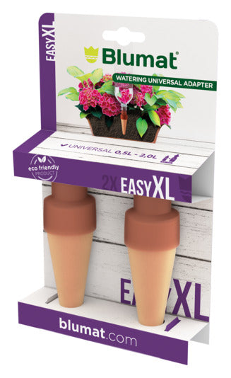 BLUMAT Easy XL Flaschenadapter, 2er-Set, ideal für Pflanzenbewässerung. Einfach, effizient, für Flaschen von 1-3 Litern geeignet.