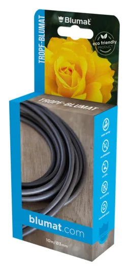 BLUMAT Tropfschlauch 3 mm, 10 m Länge, ideal für präzise Bewässerung. Perfekt für Garten und Pflanzenpflege.