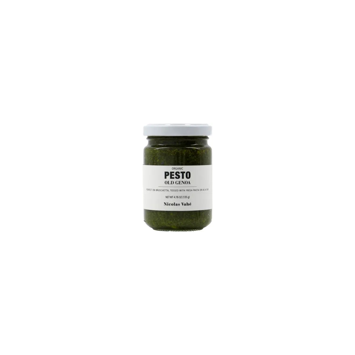 Bio-Pesto von Nicolas Vahé: Mit gereiftem Parmigiano, Olivenöl, Pinien- und Cashewkernen. Perfekt für Pasta, Gemüse und Tapas.