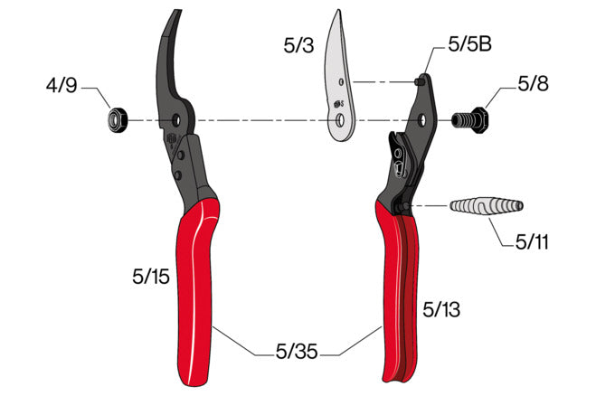 Die FELCO 5 Baumschere bietet präzises Schneiden, robuste Bauweise und ergonomisches Design für professionelle Gartenarbeit.