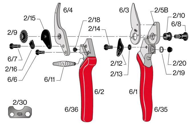 FELCO Baumschere Modell 6 in  präsentiert im Onlineshop von KAQTU Design AG. Gartenwerkzeug ist von FELCO