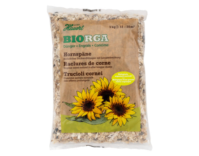 HAUERT Hornspäne Biorga 5 kg in  präsentiert im Onlineshop von KAQTU Design AG. Gartenpflege ist von HAUERT