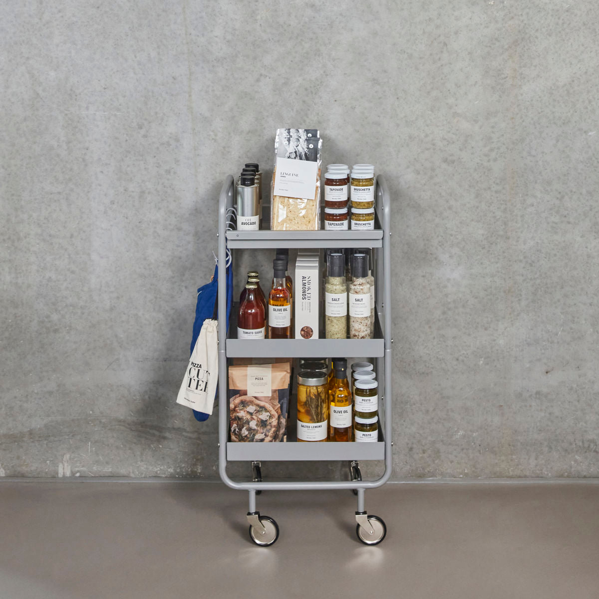 Trolley, NVRoll, Grau in Elfenbein präsentiert im Onlineshop von KAQTU Design AG. Servierwagen ist von Nicolas Vahé