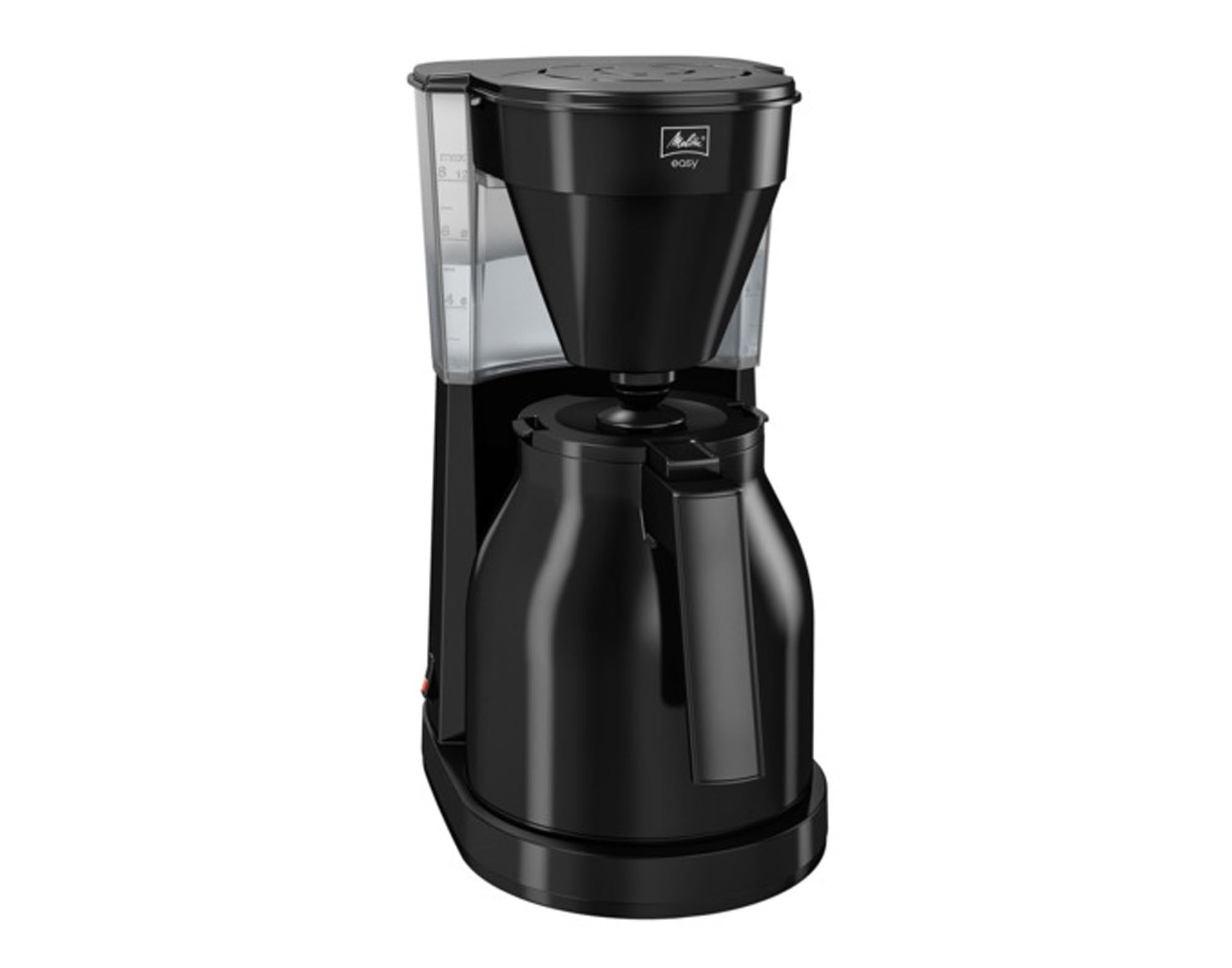 Entdecken Sie die MELITTA Kaffeemaschine Easy Therm: moderne Filterkaffeemaschine mit Edelstahl-Thermokanne, optimaler Wärmeisolierung und einfacher Bedienung.