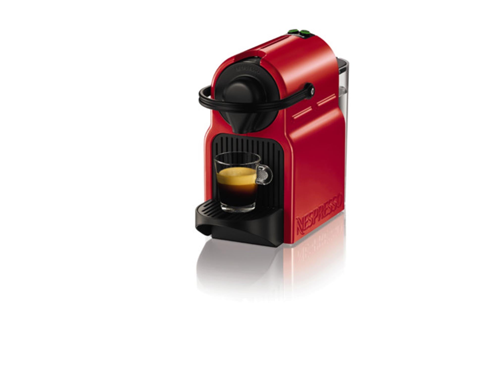 Entdecken Sie die KRUPS Nespresso Inissia Kaffeemaschine in Rot – kompakt, einfach zu bedienen und ideal für perfekten Kaffeegenuss zu Hause.