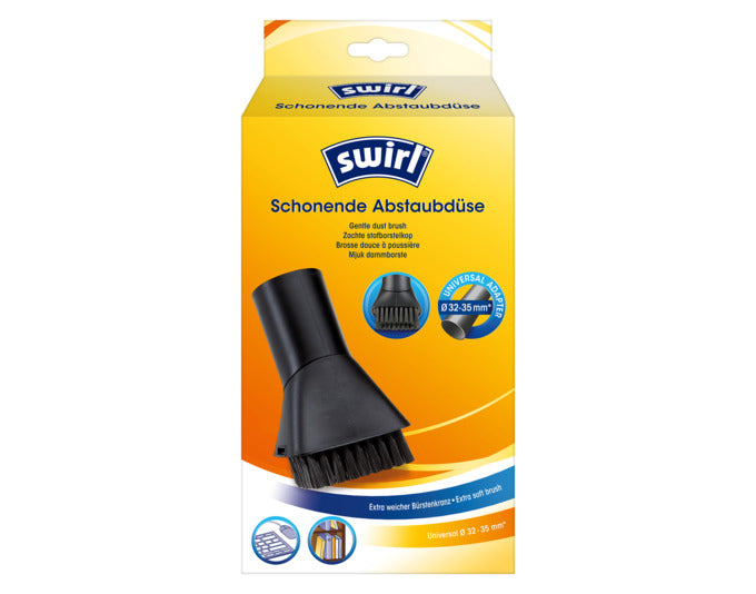 Die SWIRL Abstaubdüse ist ideal für sanftes und gründliches Entfernen von Staub auf empfindlichen Oberflächen.