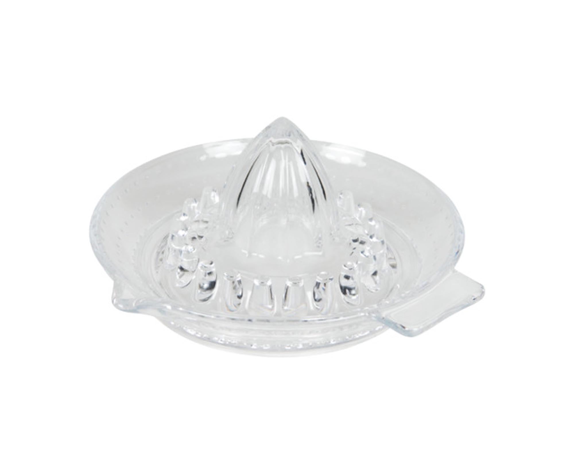 Hochwertige PYREX Zitruspresse aus Glas, ø 13 cm, robust, spülmaschinenfest, ideal für frischen Zitronen- und Orangensaft.