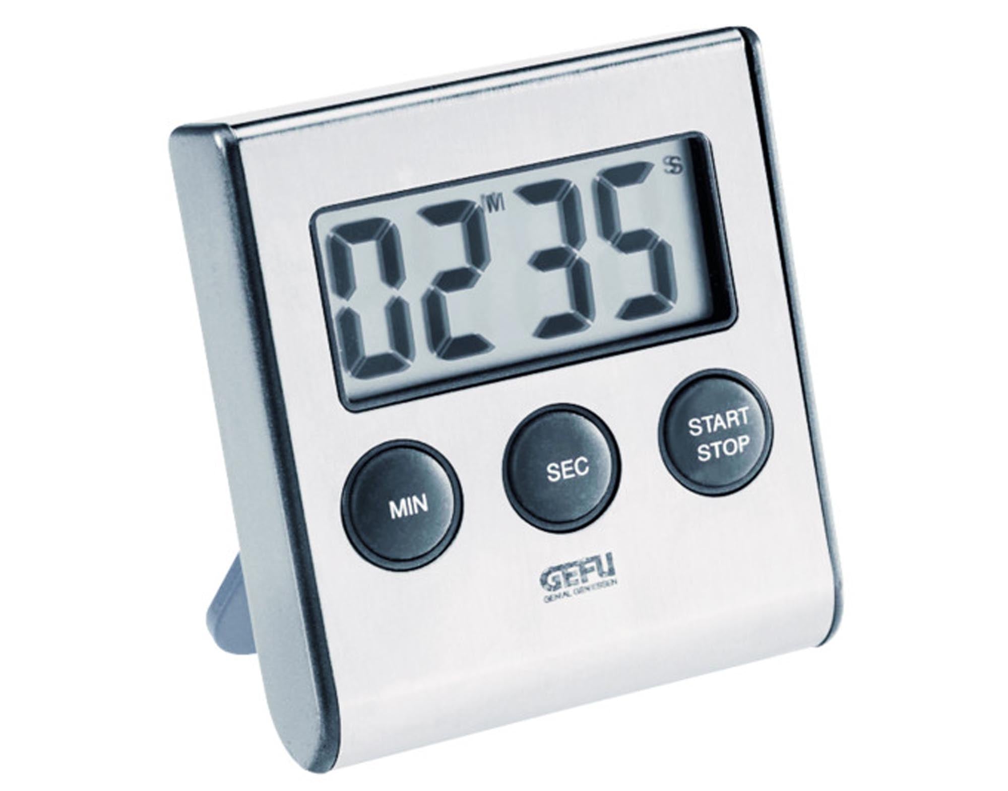 Der GEFU Timer Digital Contare ist ein praktischer Küchenhelfer mit großem Display, ideal zum Kochen und Backen. Maximale Zeitmessung: 99 Minuten. Robust und pflegeleicht.