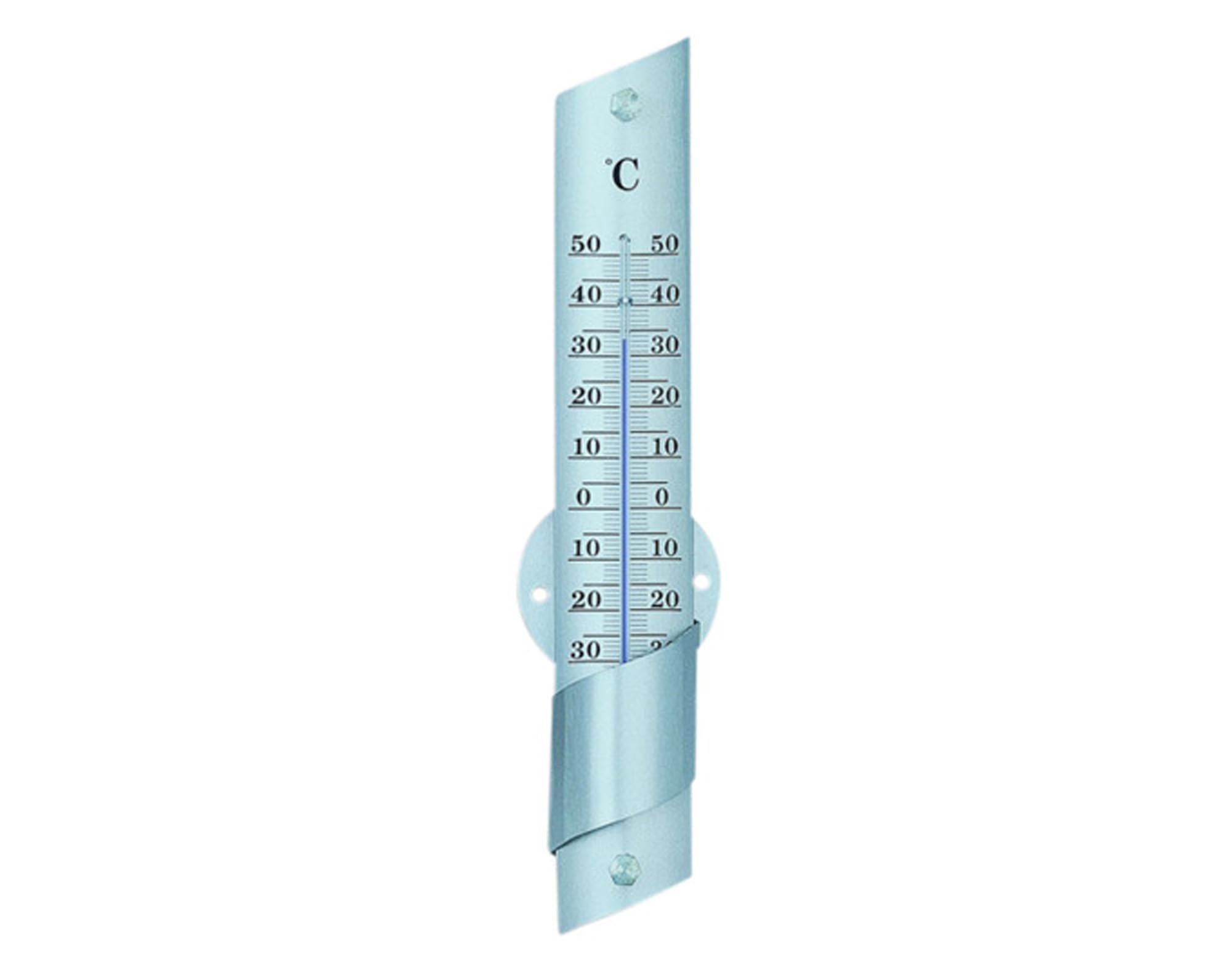 TFA Innen Aussenthermometer Alu 24 cm