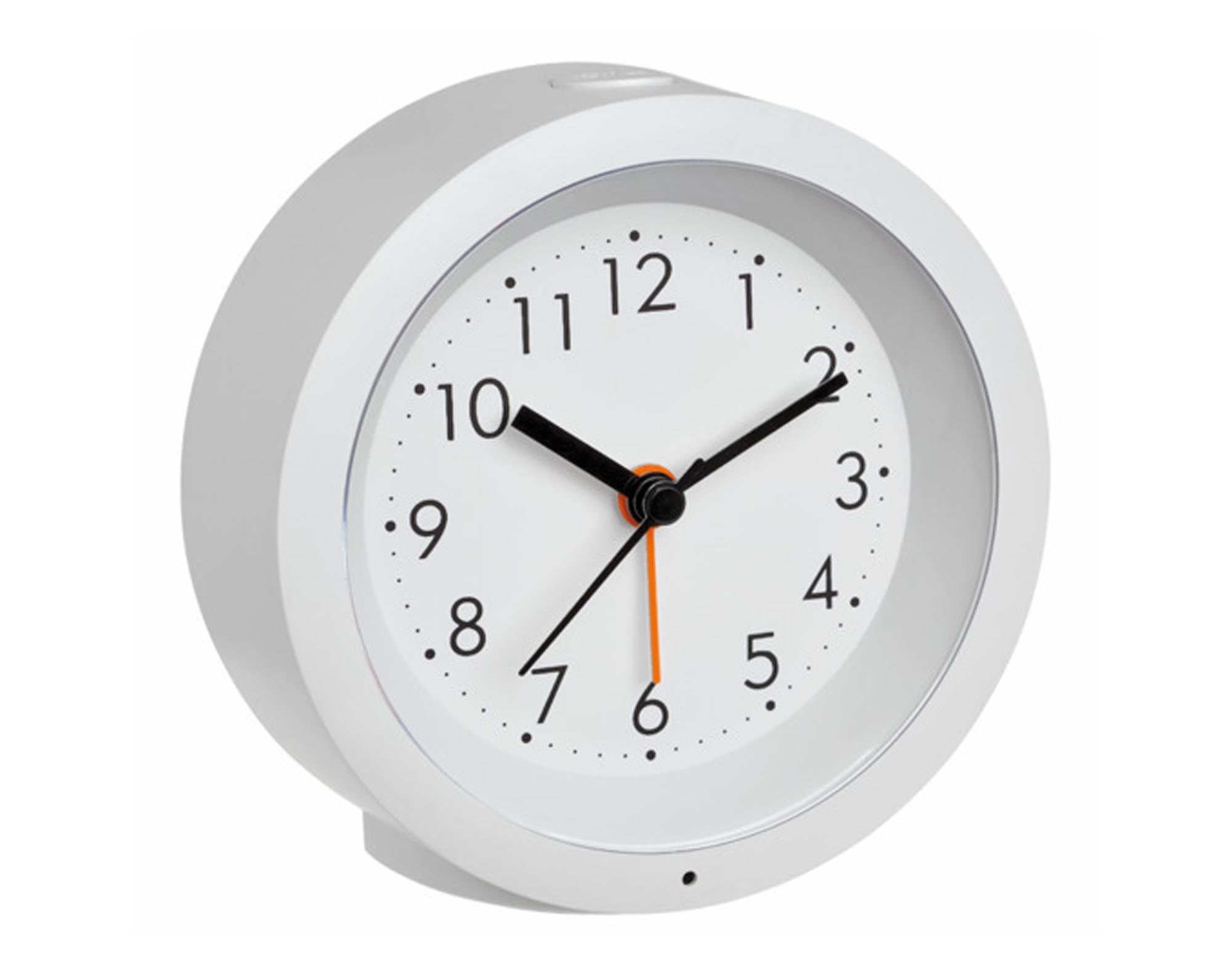 TFA Wecker elektronisch weiss ø 10.5 cm in  präsentiert im Onlineshop von KAQTU Design AG. Alarmuhr ist von TFA
