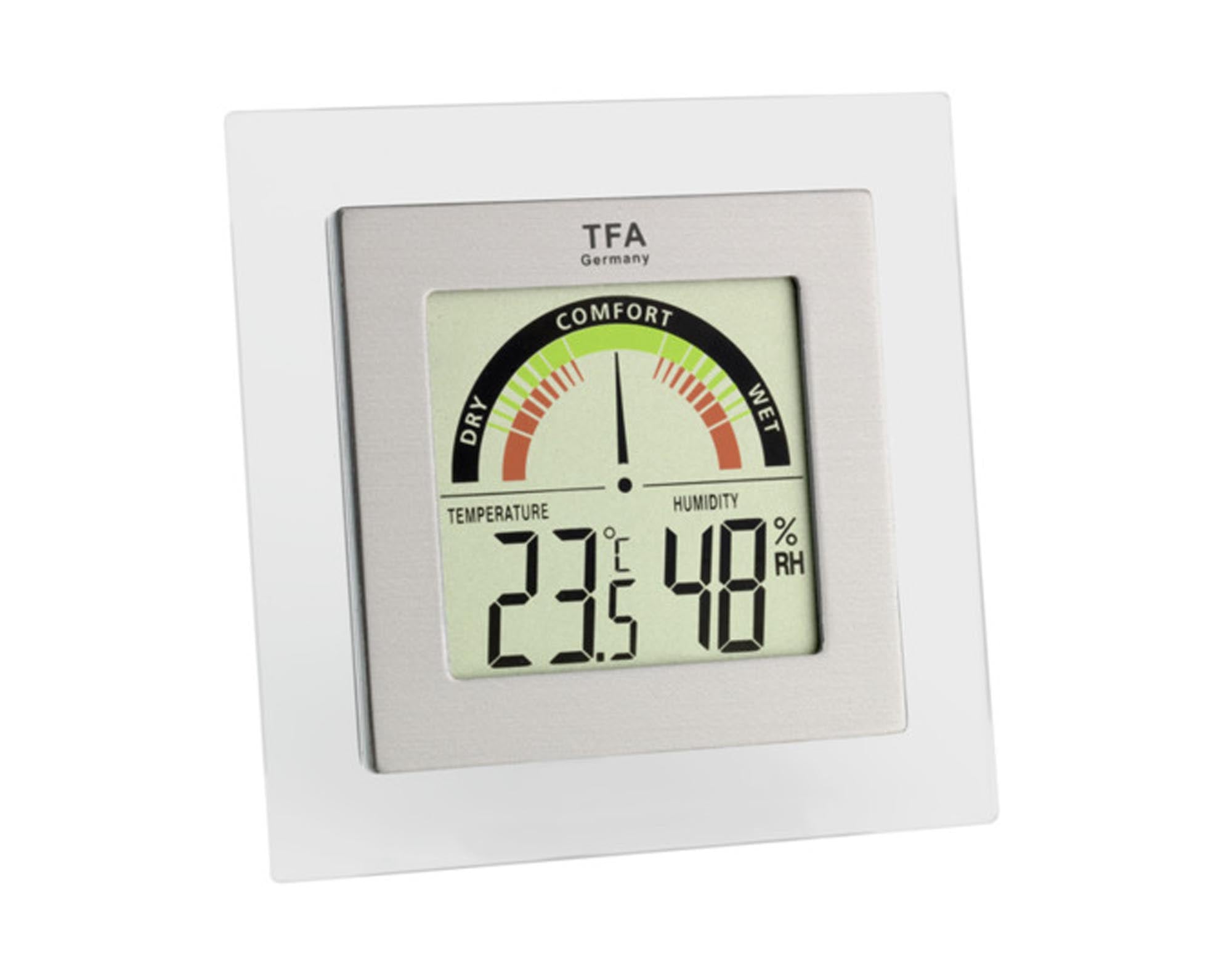 TFA Thermo-Hygrometer digital silber 8.7 cm