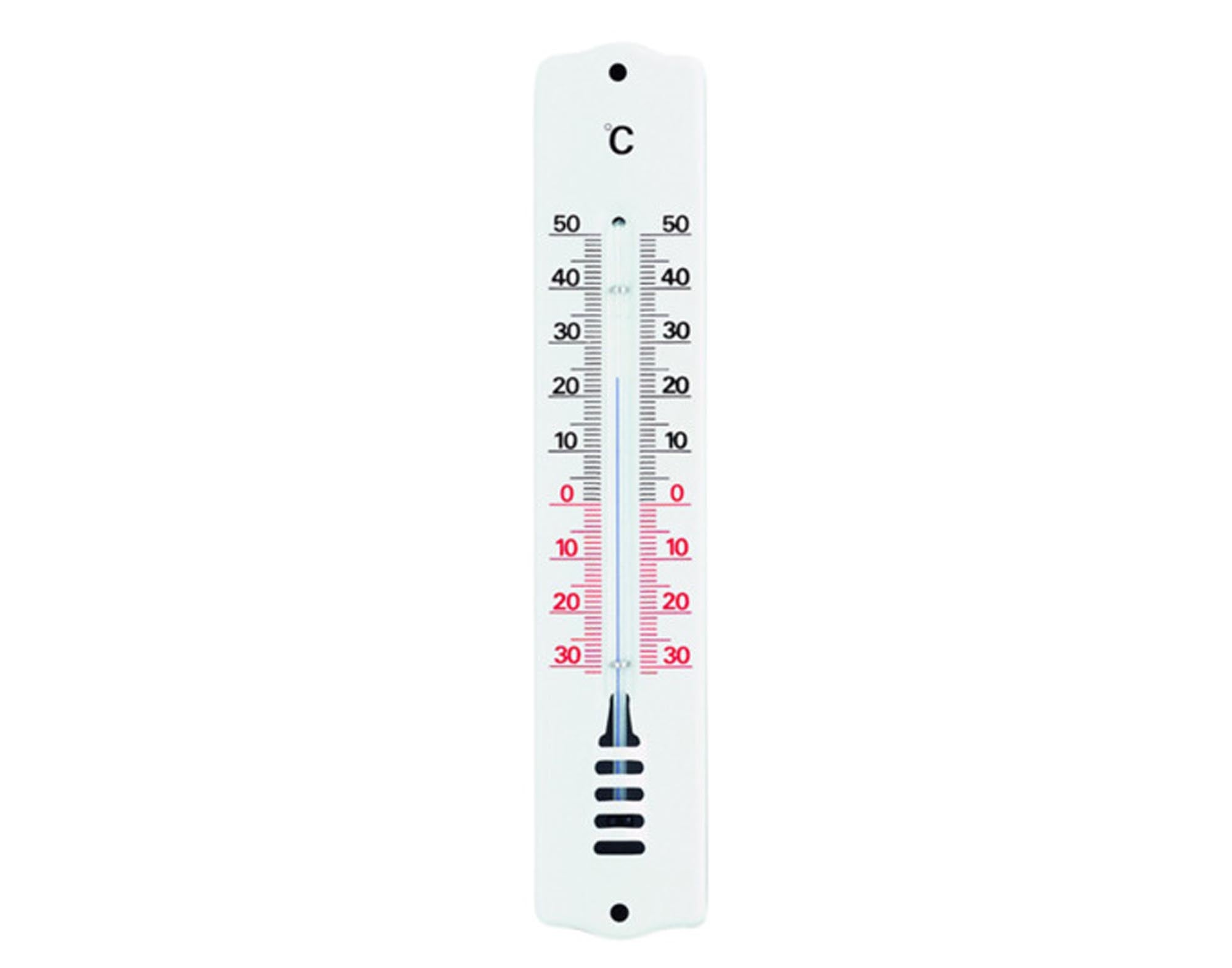 TFA Innen Aussenthermometer Metall weiss