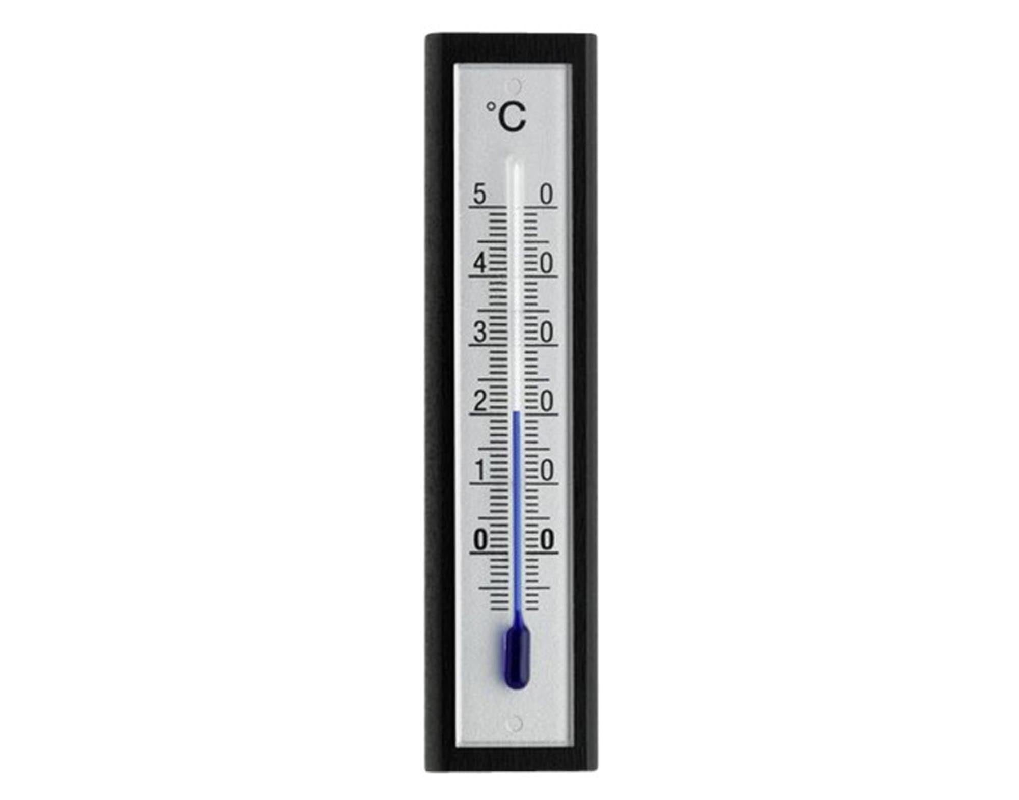 TFA Innenthermometer Buche schwarz 12.5 cm