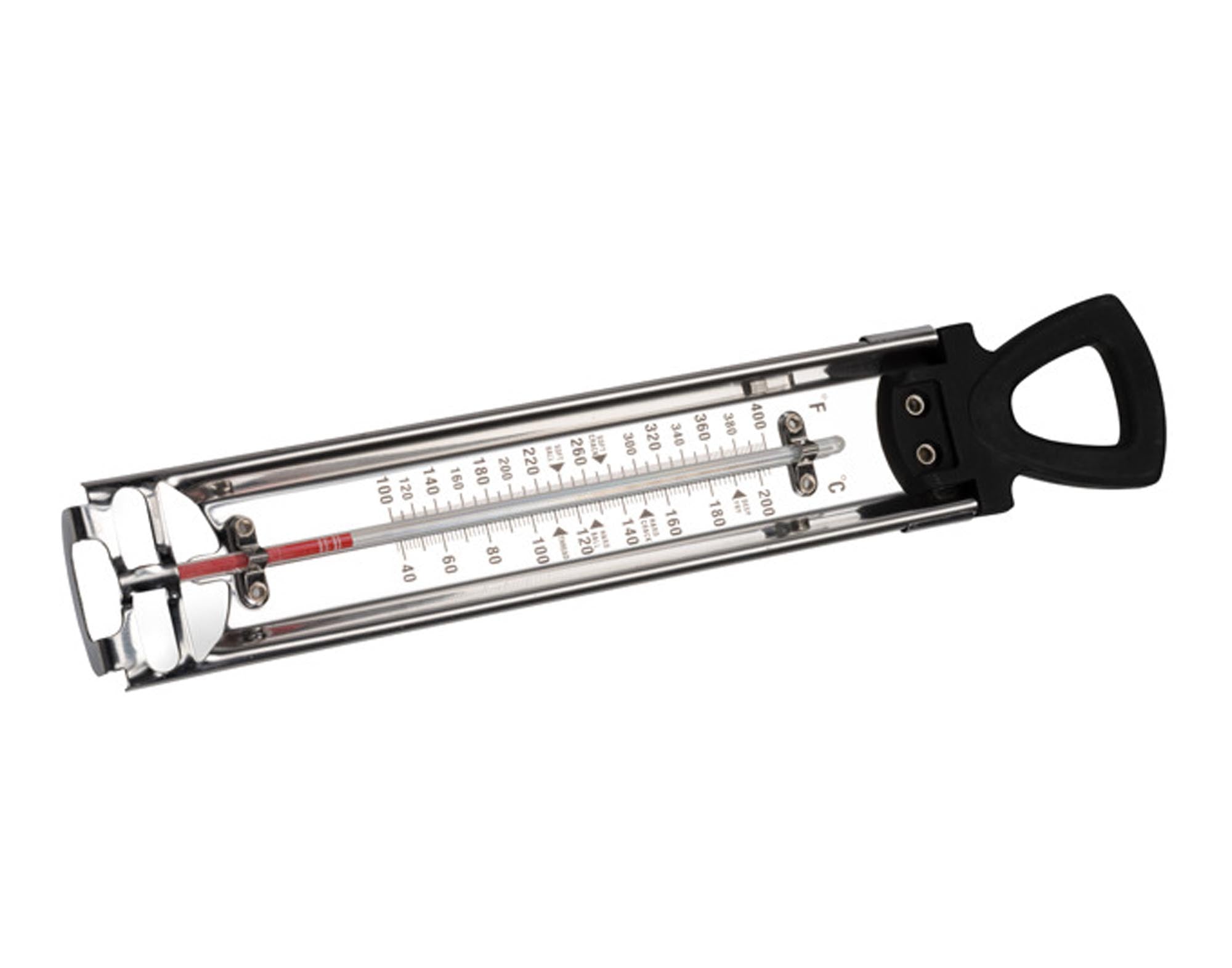 Das Zuckerthermometer Inox von PATISSE: Präzise Temperaturkontrolle für perfekte Süssigkeiten. Robustes Edelstahl, leicht zu reinigen.