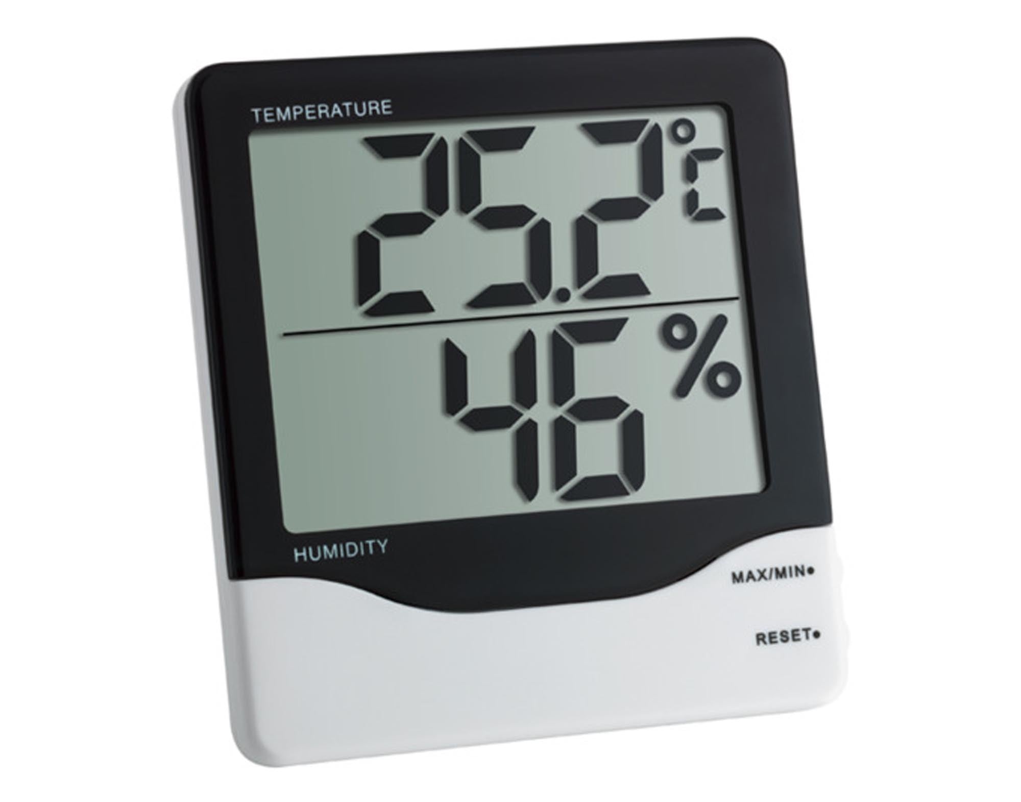TFA Thermo-Hygrometer digital schwarz weiss 11 cm