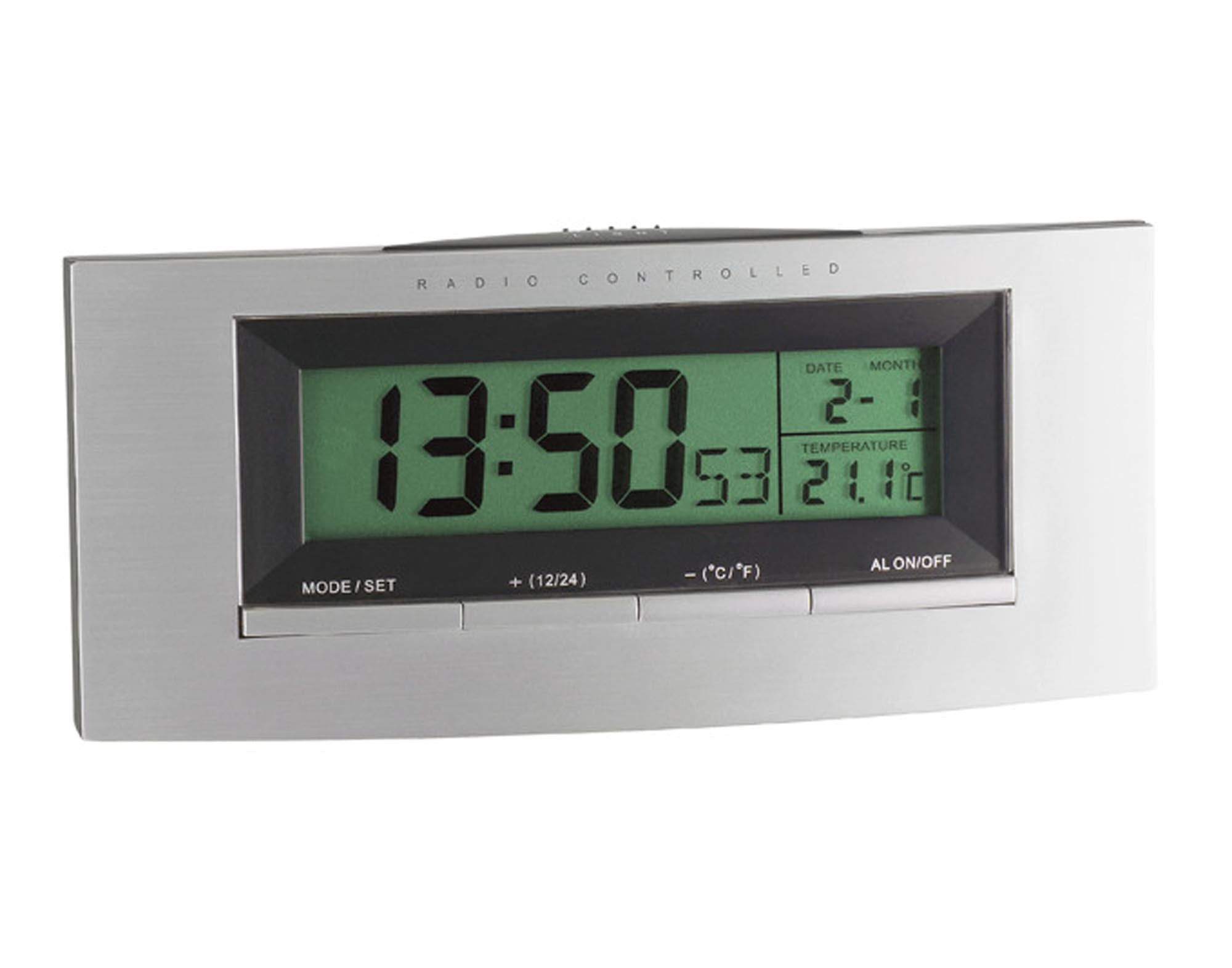 TFA Funk-Wecker mit Thermometer in  präsentiert im Onlineshop von KAQTU Design AG. Alarmuhr ist von TFA