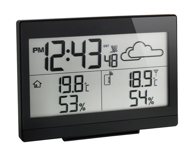 TFA Funk-Wetterstation Casa schwarz in  präsentiert im Onlineshop von KAQTU Design AG. Thermometer ist von TFA