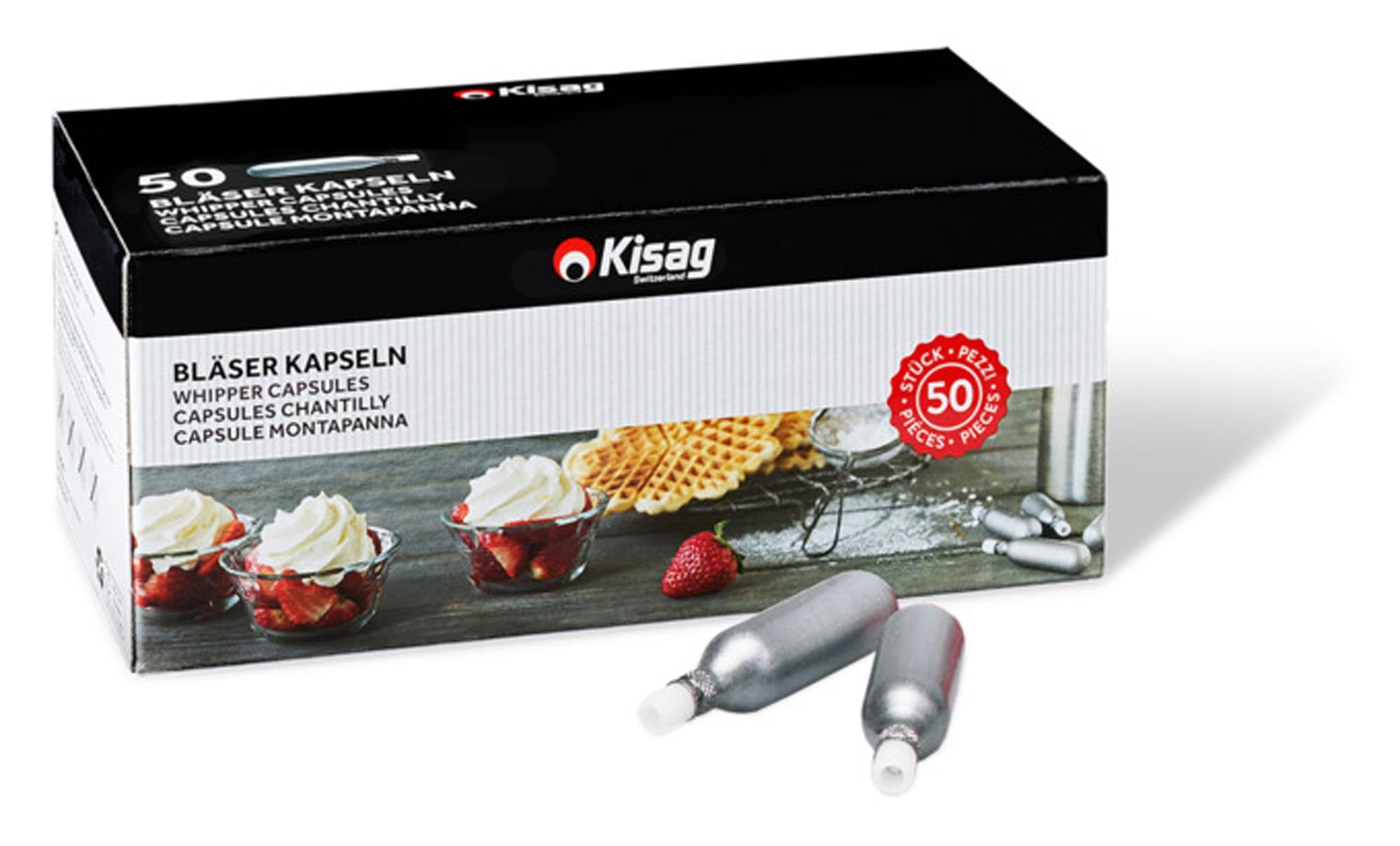 Kapseln N2O 50 Stück in  präsentiert im Onlineshop von KAQTU Design AG. Küchenhelfer ist von KISAG