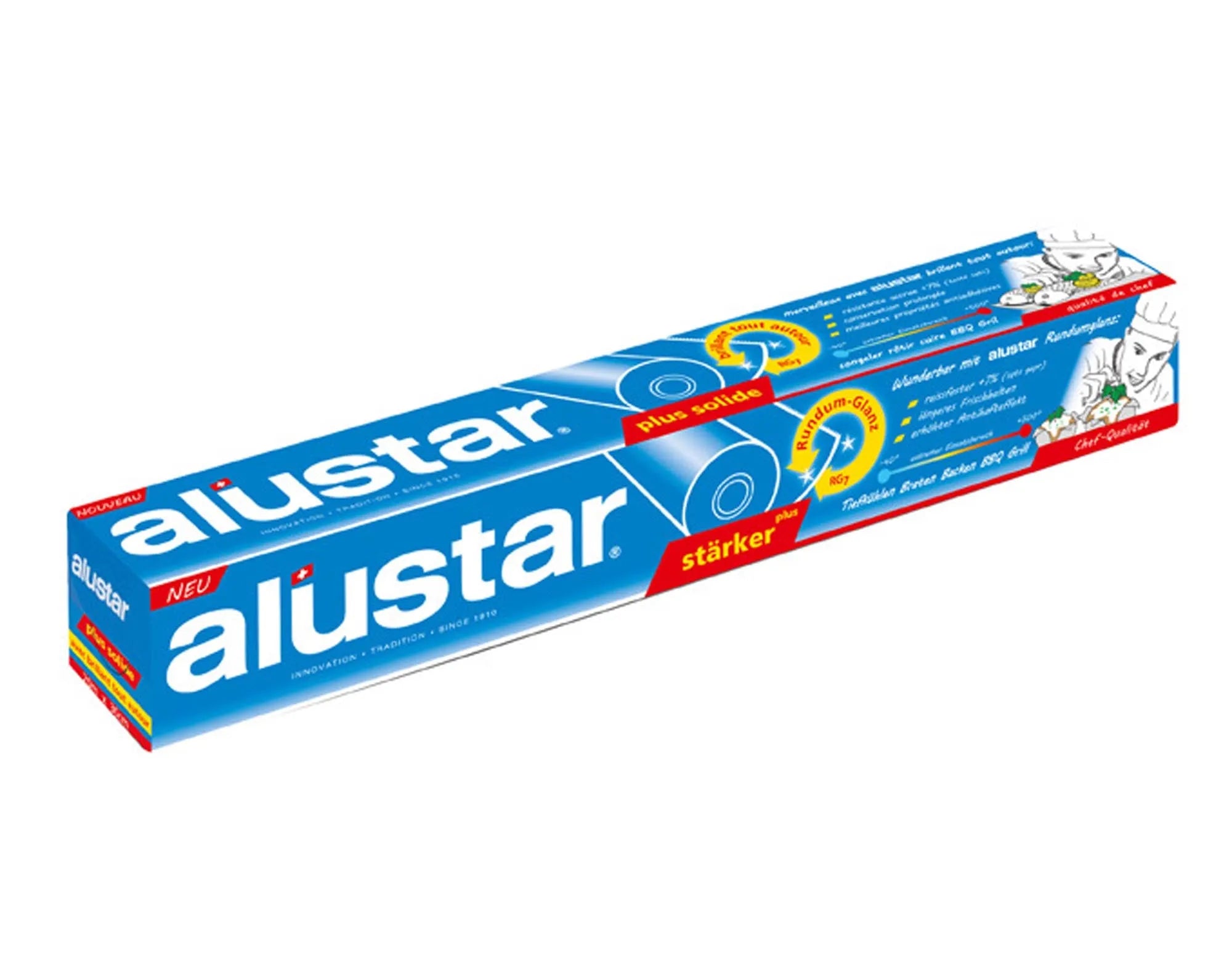 ALUSTAR Alufolie: 20m x 30cm, stark & reißfest. Ideal zum Grillen, Backen & Aufbewahren. Umweltfreundlich & recycelbar.