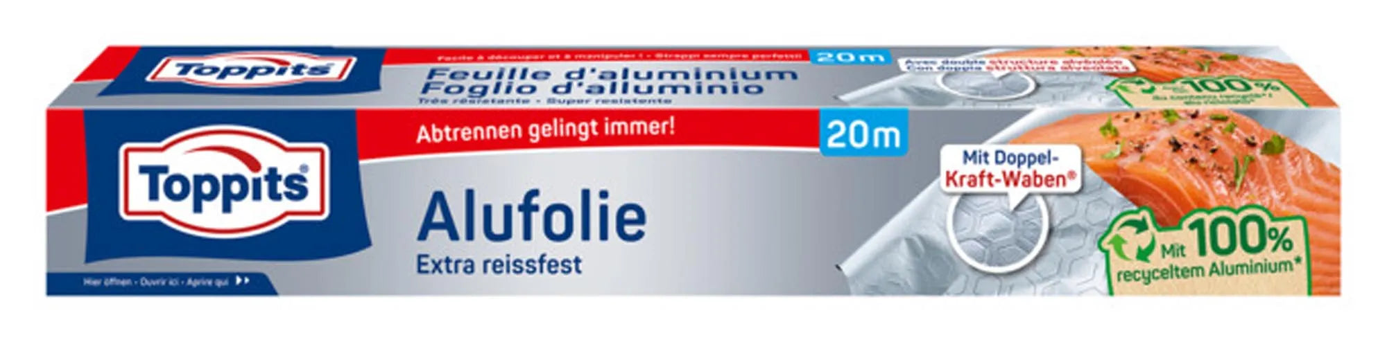 Alufolie extra reissfest 20 m in  präsentiert im Onlineshop von KAQTU Design AG. Küchenhelfer ist von TOPPITS