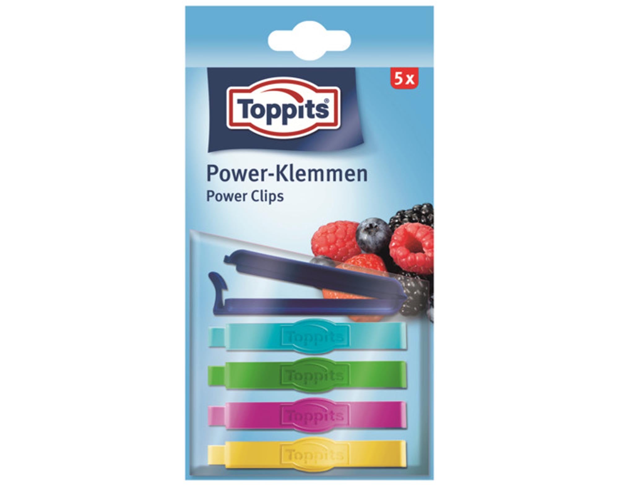 Beutelklemmen Power 5 Stück in  präsentiert im Onlineshop von KAQTU Design AG. Küchenhelfer ist von TOPPITS