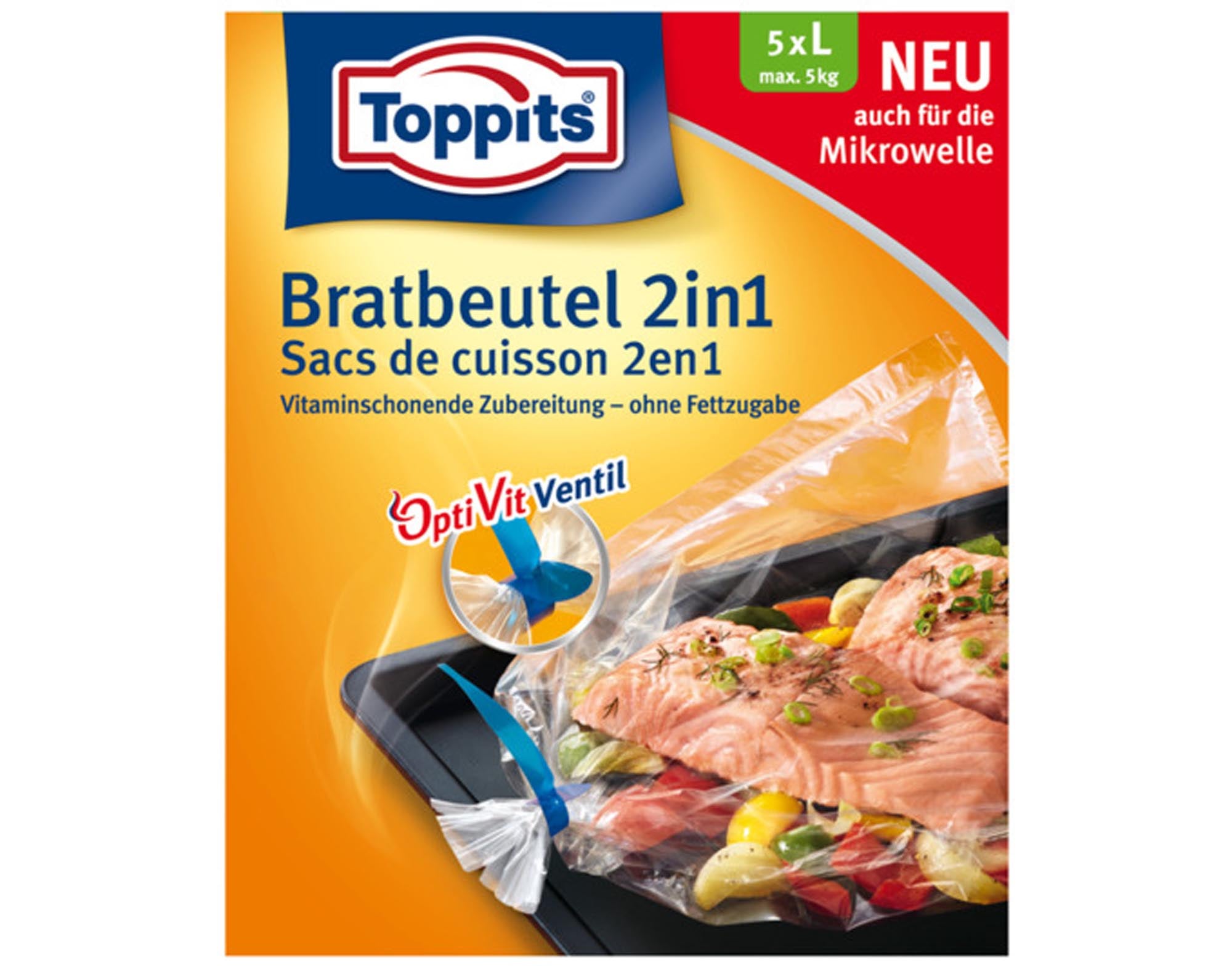 Bratbeutel 2in1 5 Stück in  präsentiert im Onlineshop von KAQTU Design AG. Küchenhelfer ist von TOPPITS