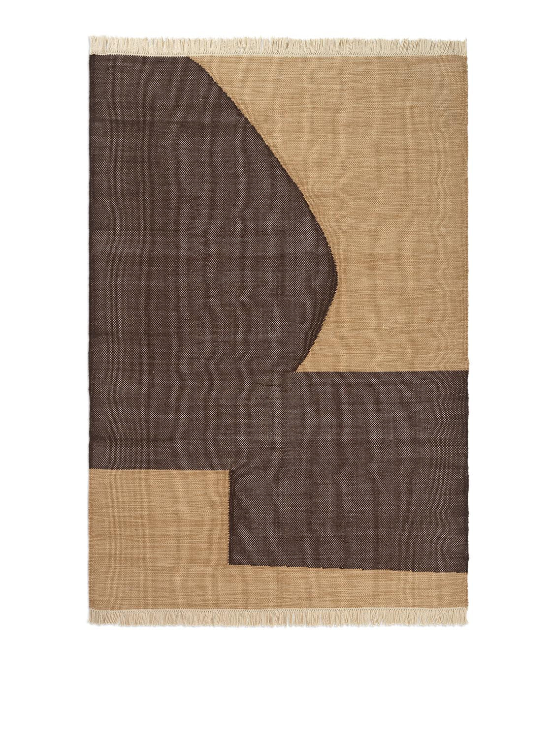 Forene Teppich 140 x 200  in  Tan/Chocolate präsentiert im Onlineshop von KAQTU Design AG. Teppich ist von Ferm Living