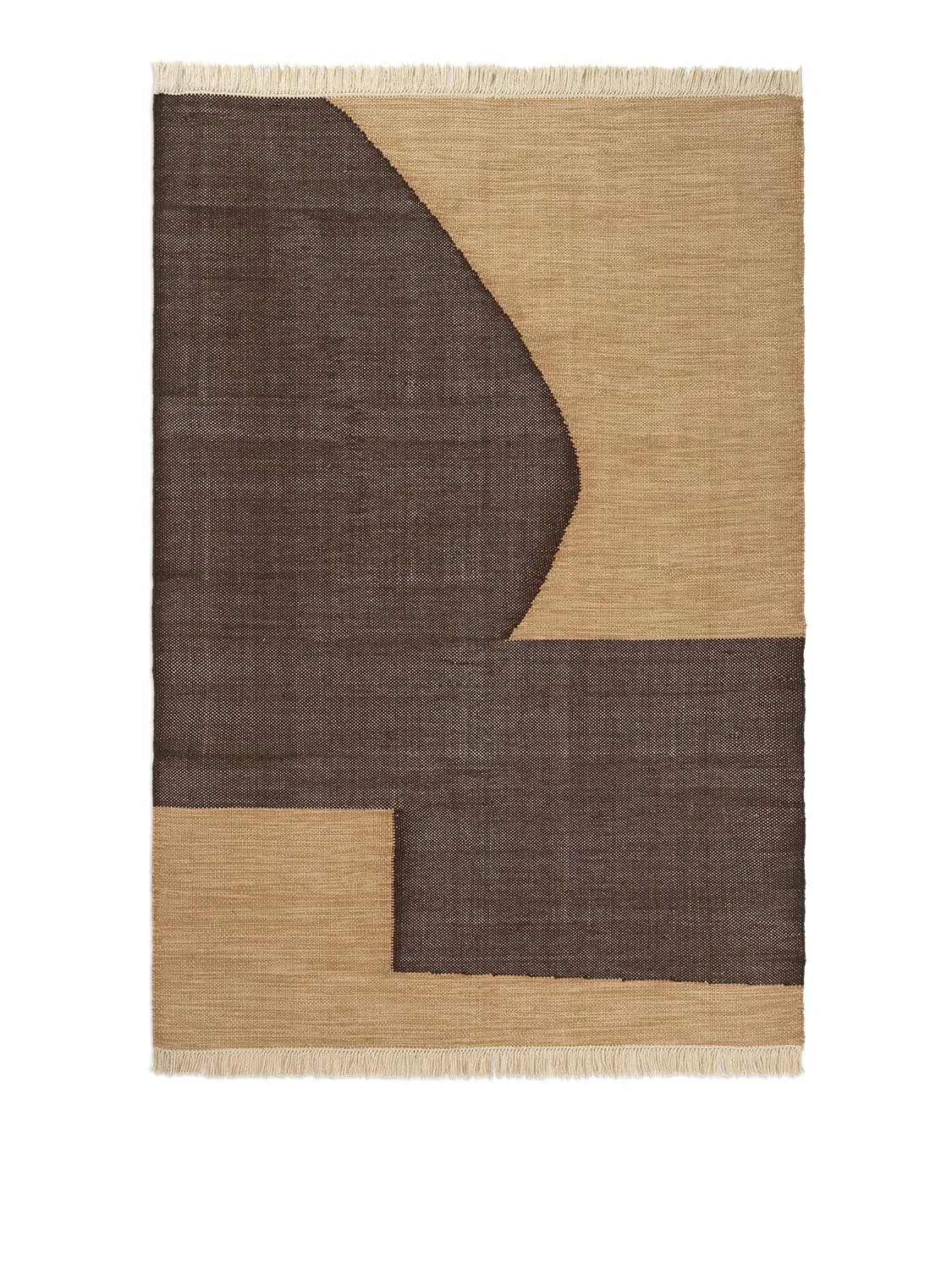 Forene Teppich 140 x 200  in  Tan/Chocolate präsentiert im Onlineshop von KAQTU Design AG. Teppich ist von Ferm Living