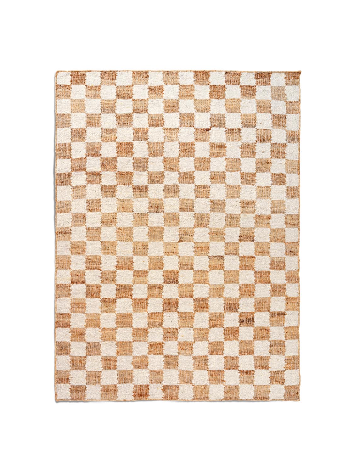 Check Wool Jute Teppich 140 x 200  in  Offwhite/Natur präsentiert im Onlineshop von KAQTU Design AG. Teppich ist von Ferm Living