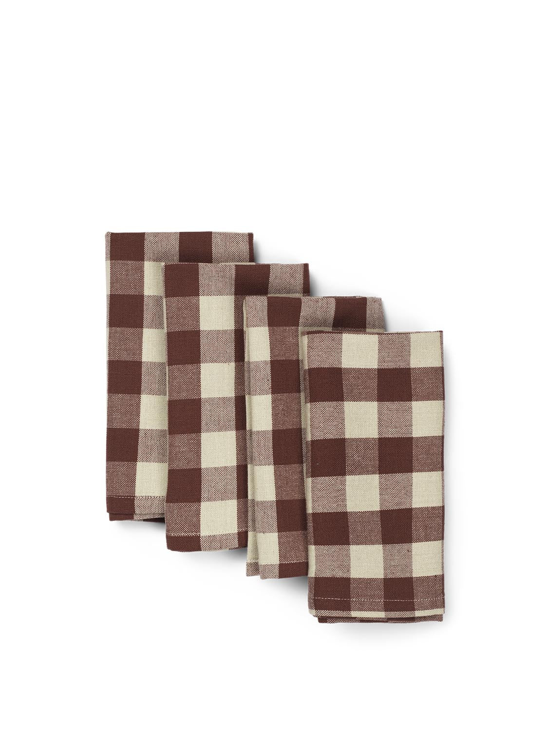 Bothy Check Napkins Set of 4  in  Cinnamon/Grey Gre präsentiert im Onlineshop von KAQTU Design AG. Servietten ist von Ferm Living