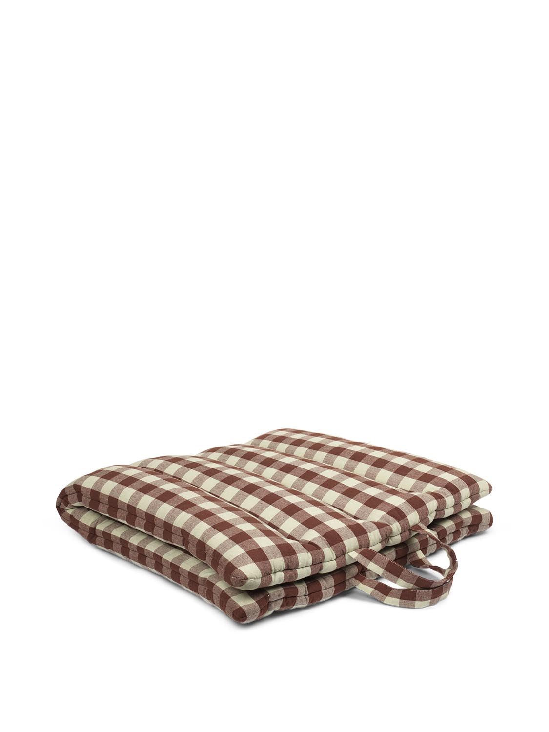 Bothy Check Folding Mat  in  Cinnamon/Green präsentiert im Onlineshop von KAQTU Design AG. Sitzpolster ist von Ferm Living