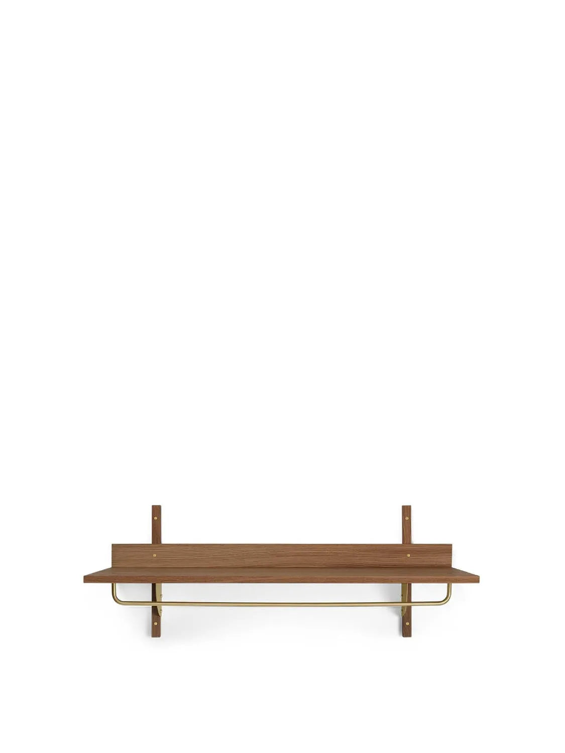 Das Sector Rack Regal von Ferm Living: Ein stilvolles, nachhaltiges Wandregal aus Eiche und MDF mit luxuriösen Messingakzenten.